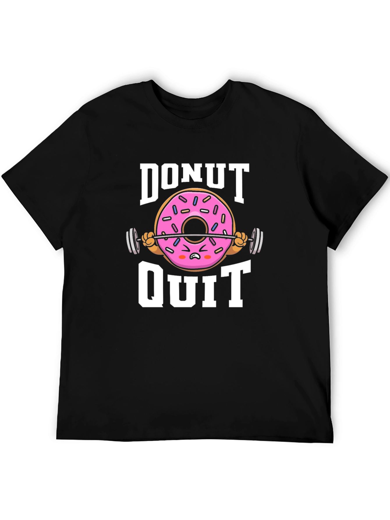 Donut Quit Graphic T-Shirt - Funny Workout Tee