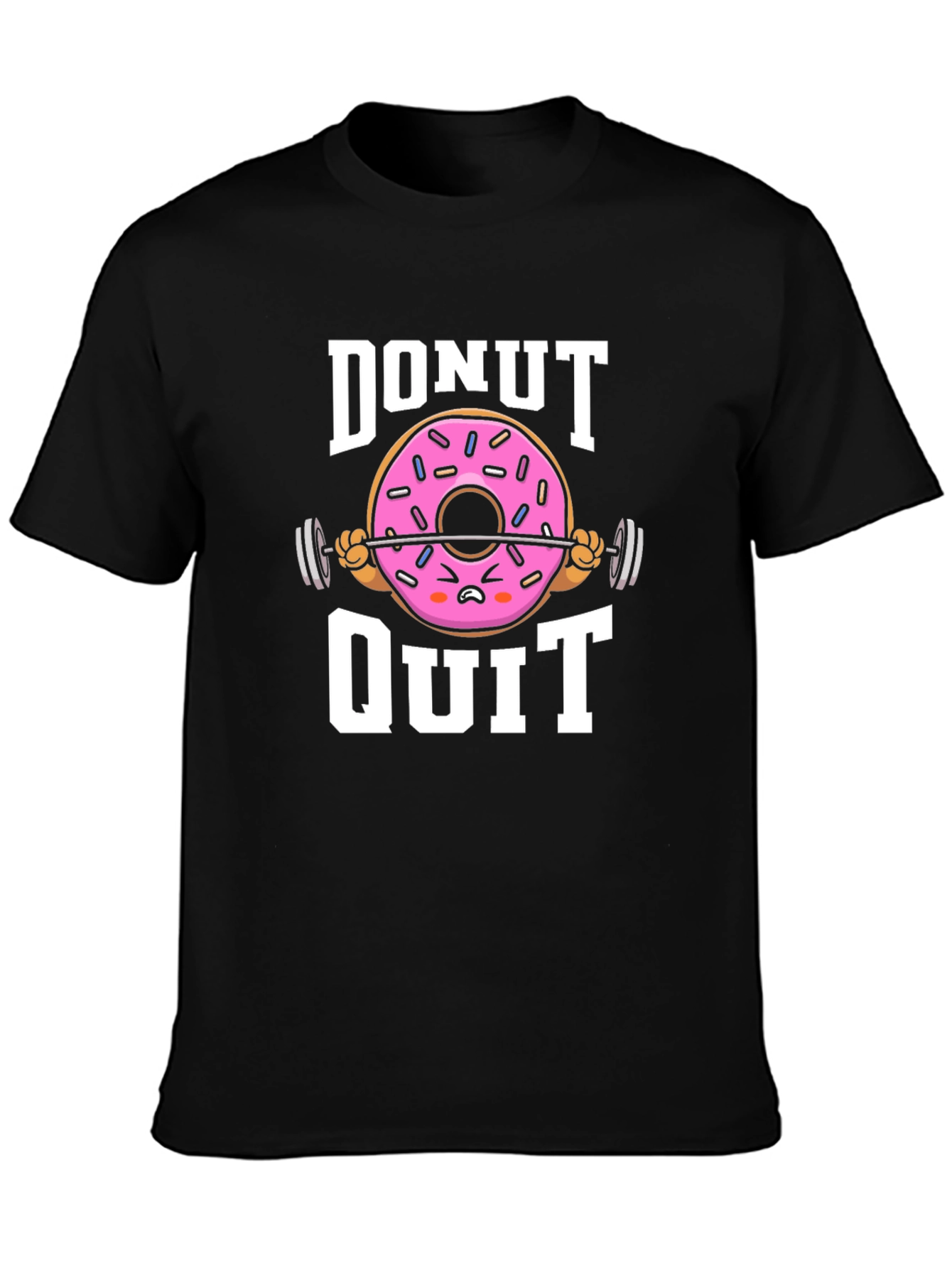 Donut Quit Graphic T-Shirt - Funny Workout Tee