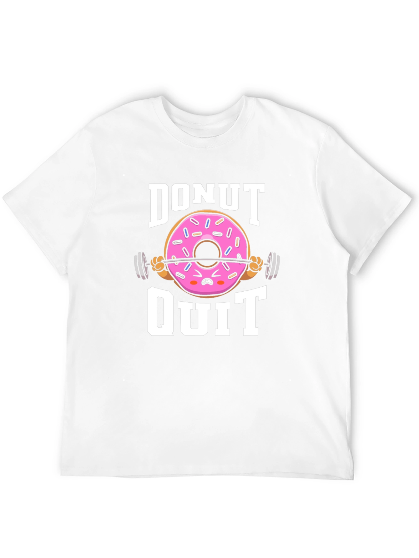 Donut Quit Graphic T-Shirt - Funny Workout Tee