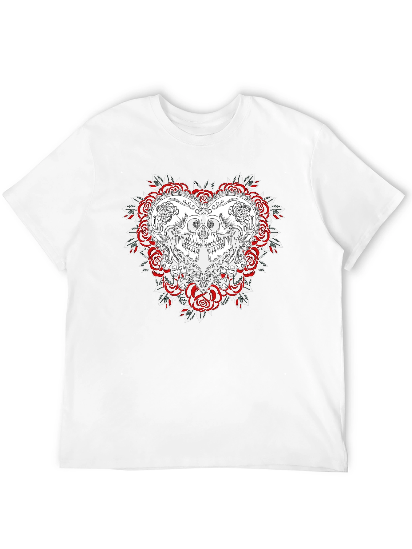 Skull & Roses Graphic T-Shirt - Menswear