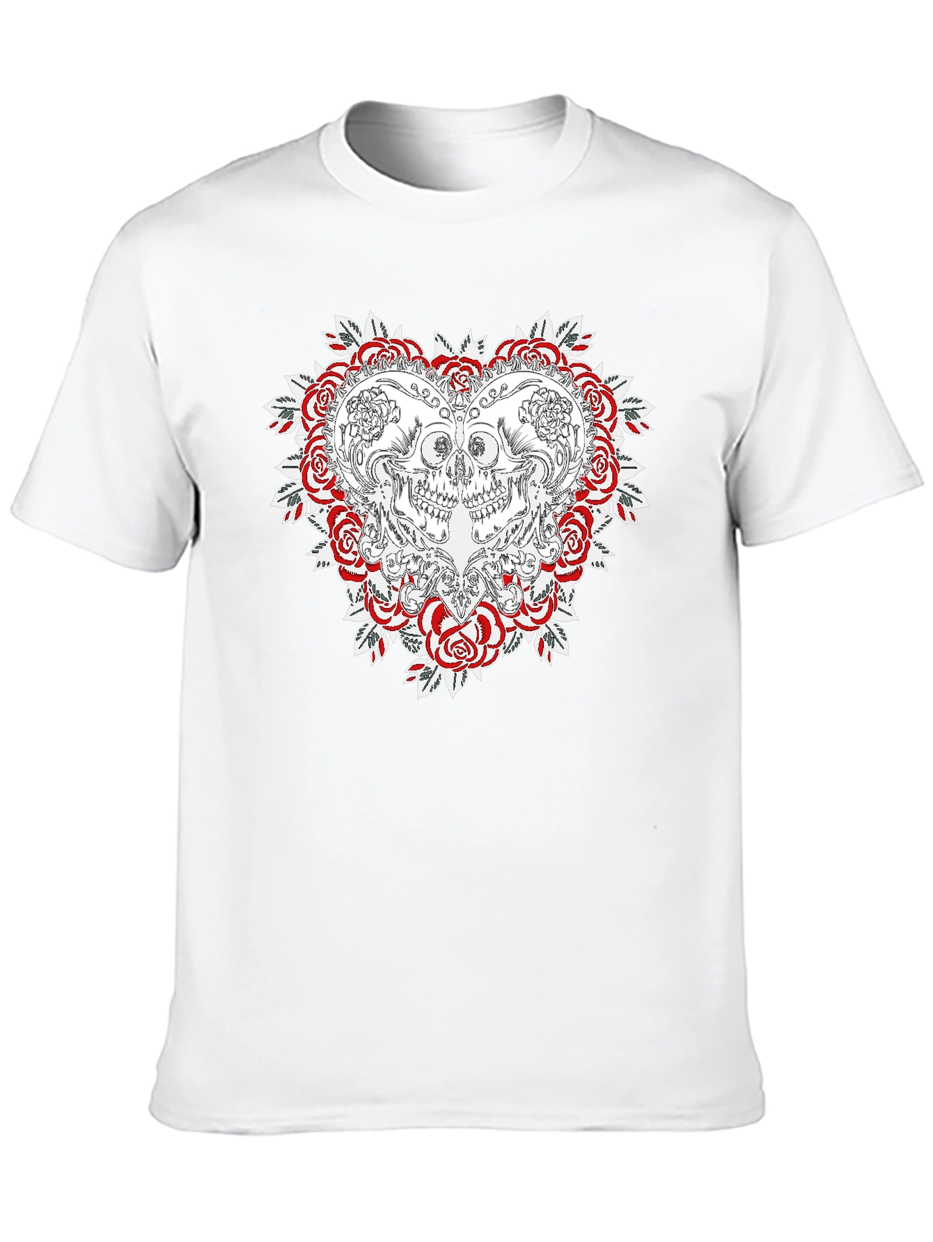 Skull & Roses Graphic T-Shirt - Menswear