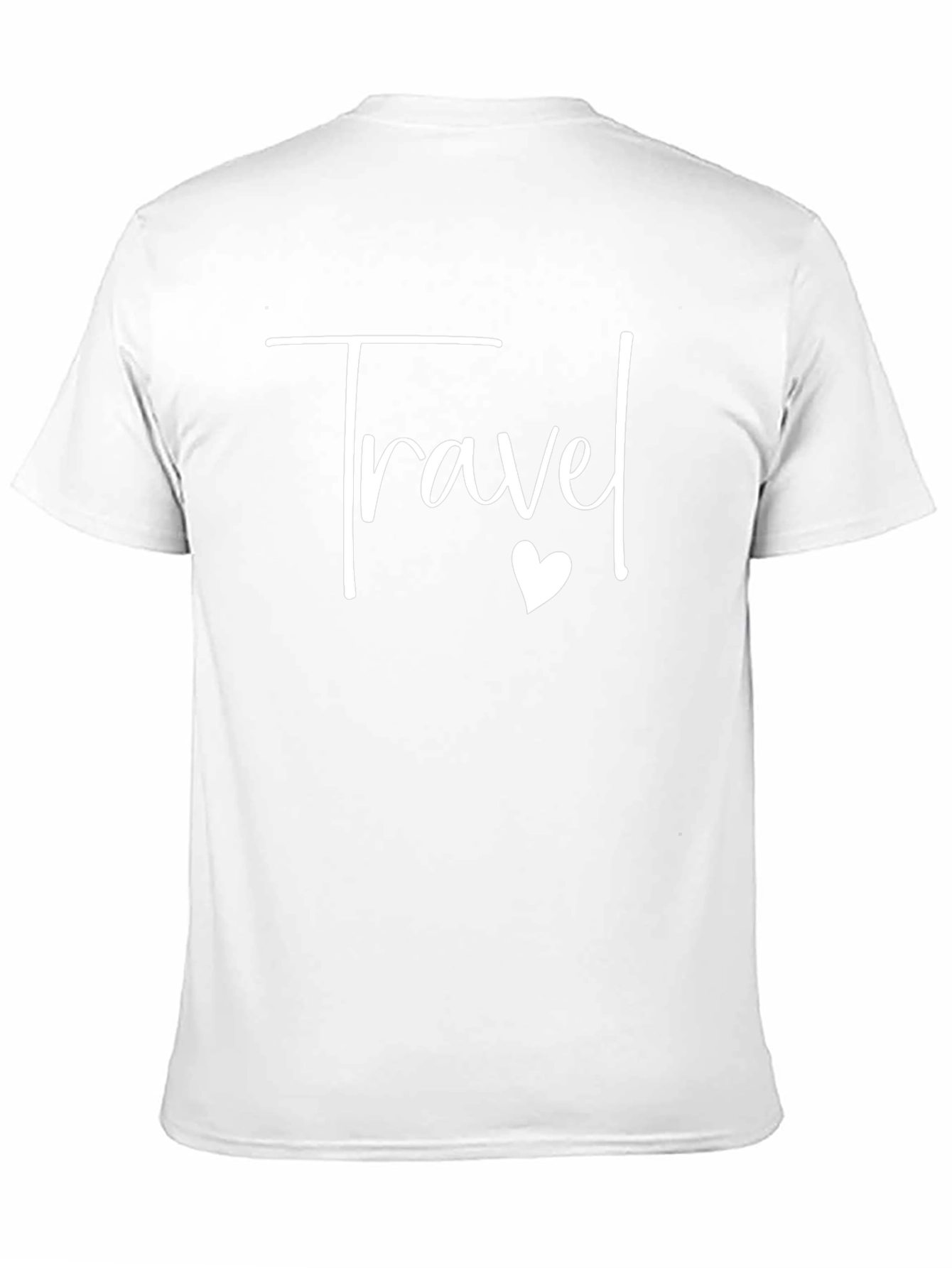 Travel Heart Graphic Tee - Black Crew Neck T-Shirt