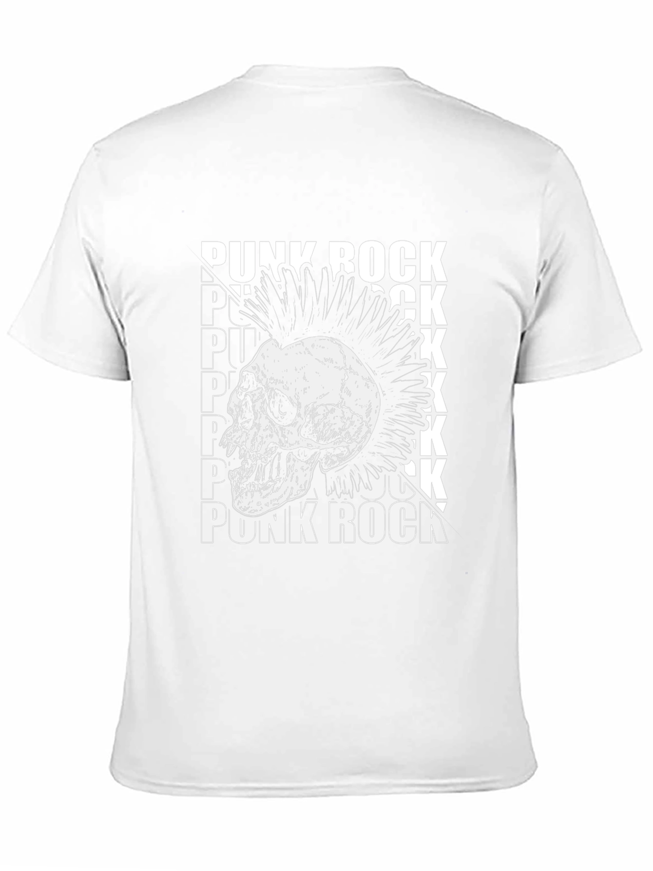 Punk Rock Skull Graphic T-Shirt