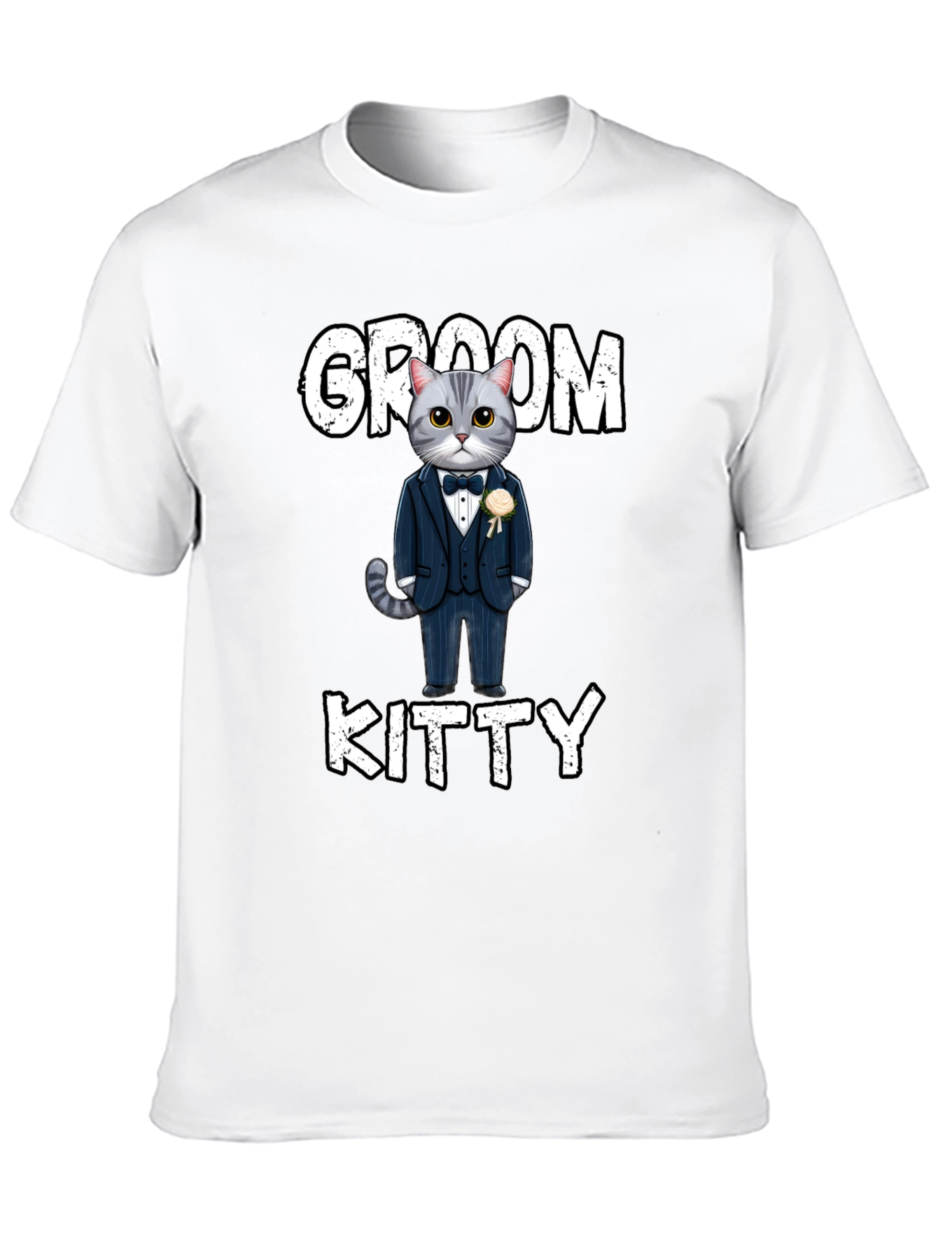 Groom Kitty T-Shirt - Cat Wedding Apparel