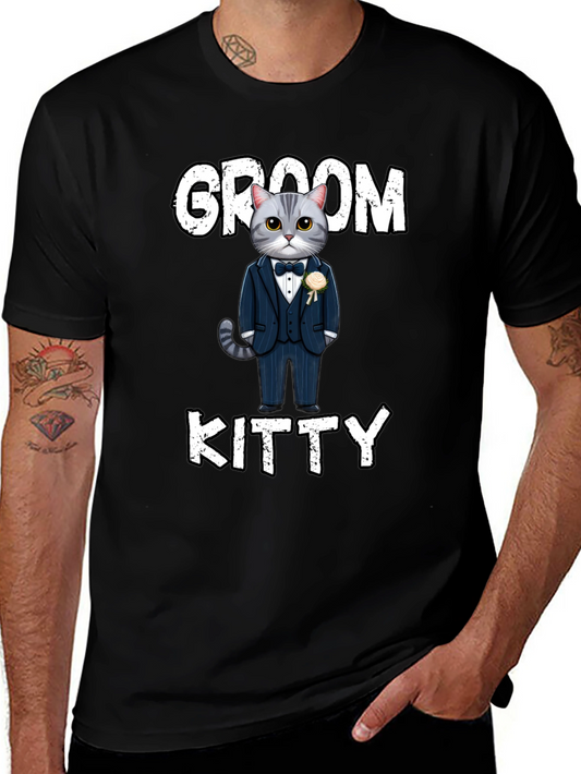 Groom Kitty T-Shirt - Cat Wedding Apparel