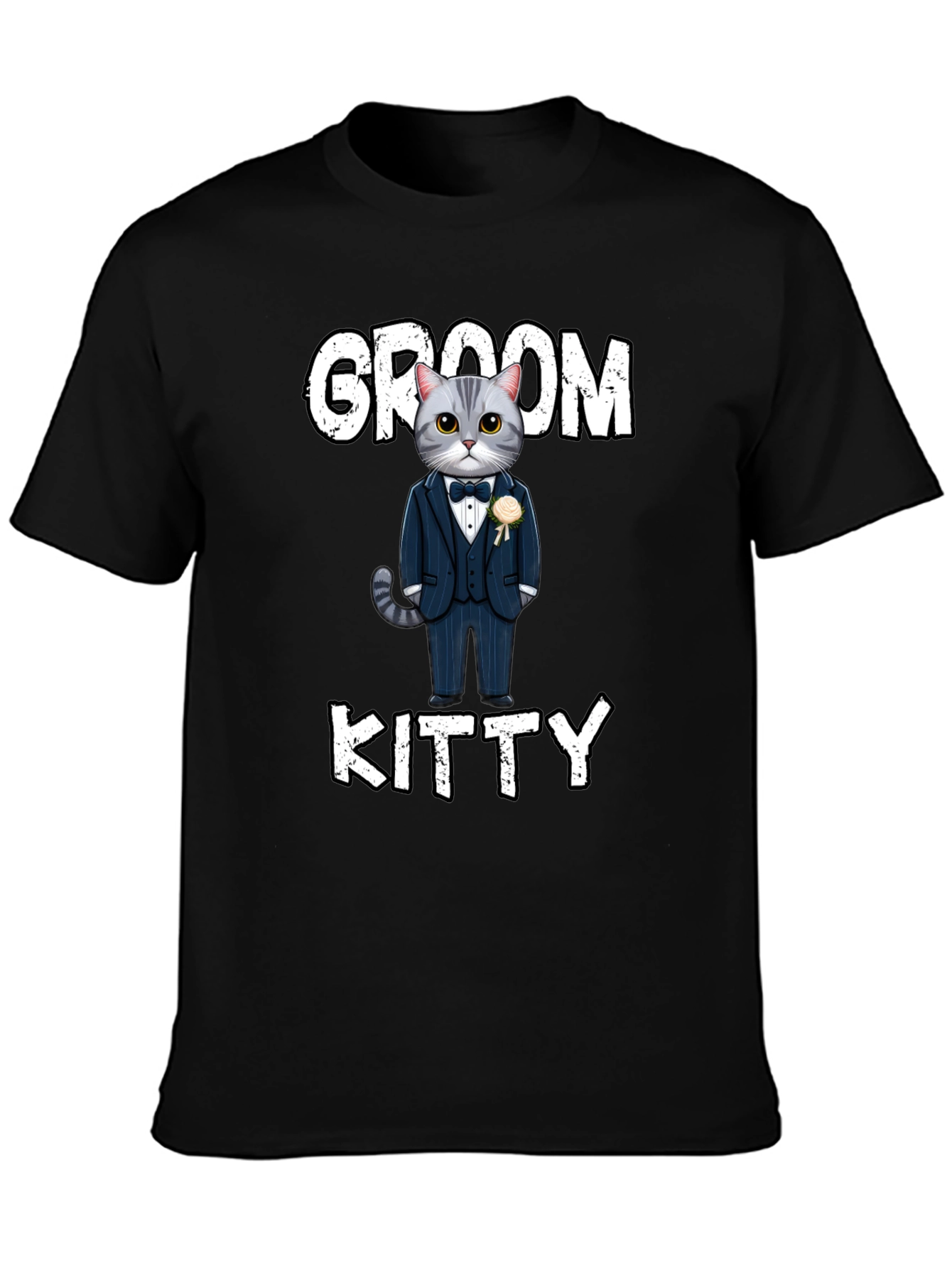 Groom Kitty T-Shirt - Cat Wedding Apparel