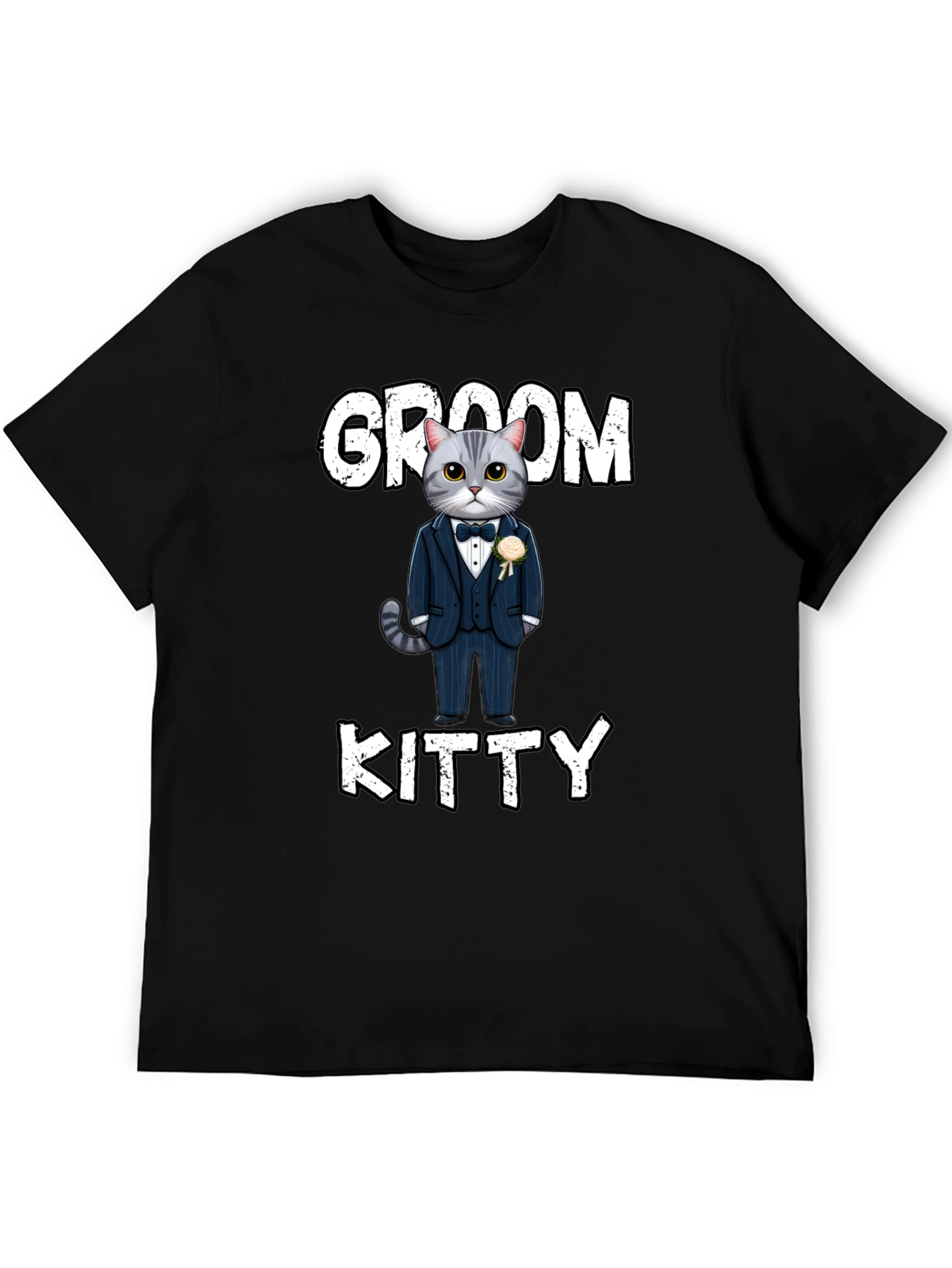 Groom Kitty T-Shirt - Cat Wedding Apparel