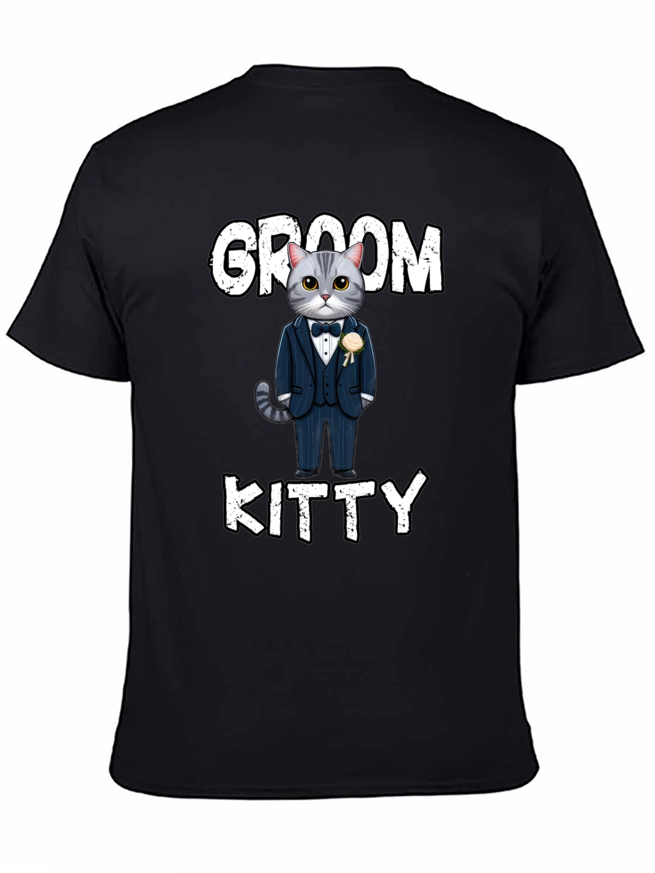 Groom Kitty T-Shirt - Cat Wedding Apparel