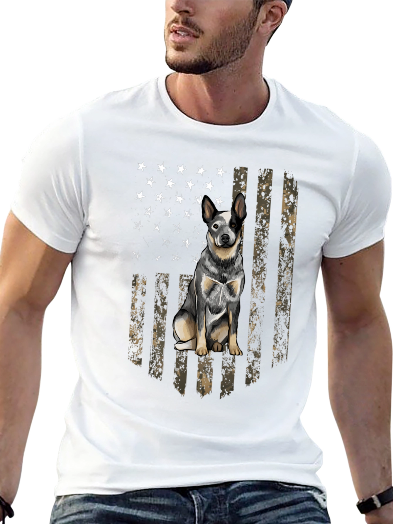 Australian Cattle Dog Flag T-Shirt – Patriotic Dog Lover Tee