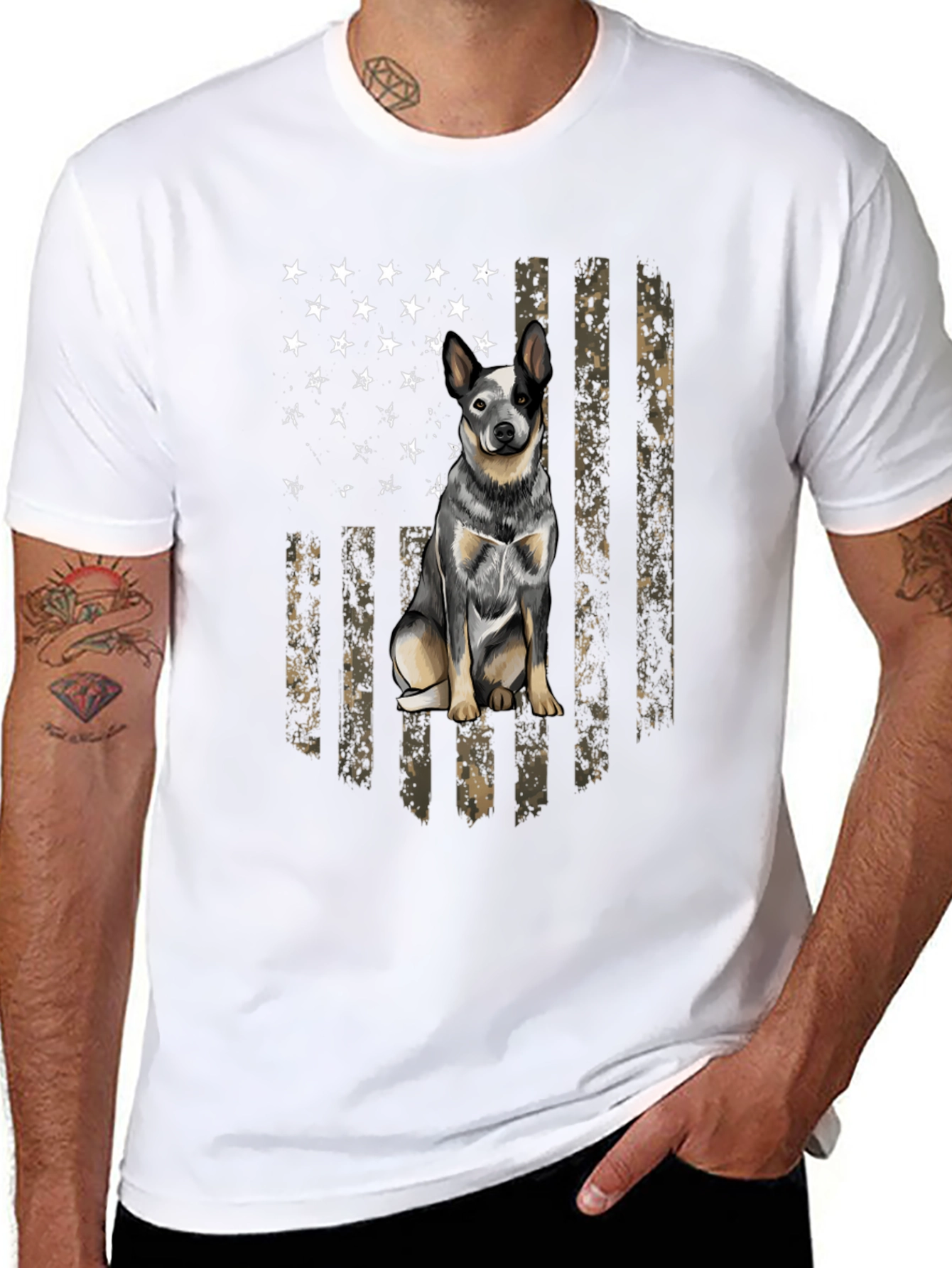 Australian Cattle Dog Flag T-Shirt – Patriotic Dog Lover Tee