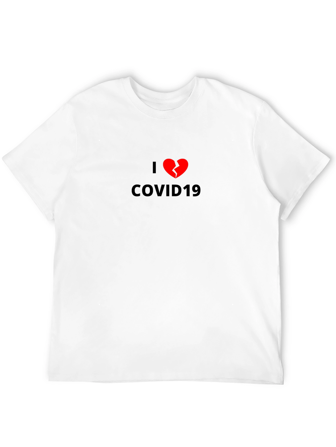 I Broken Heart COVID19 Black Graphic Tee
