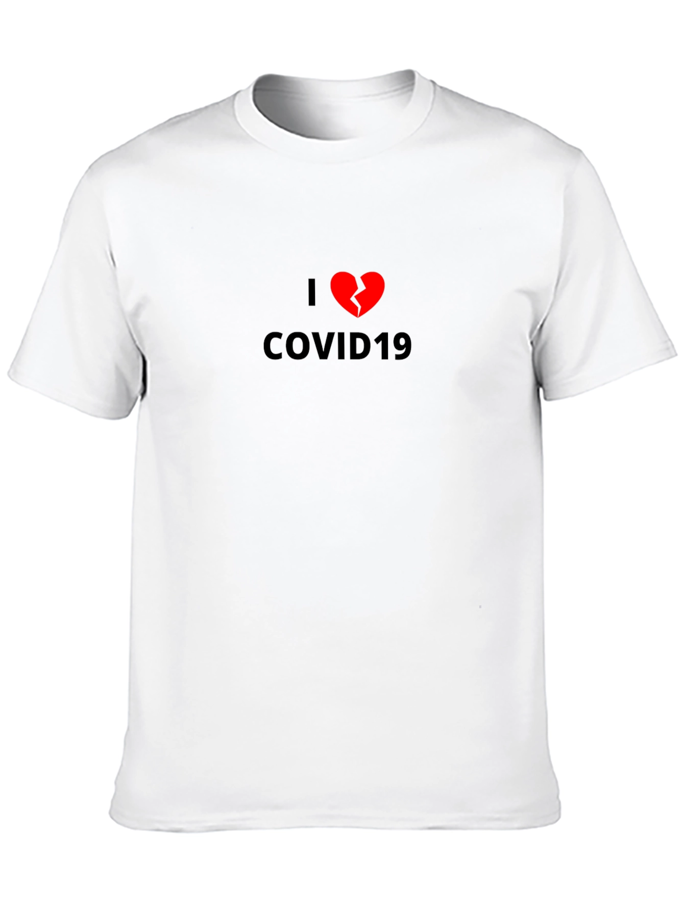 I Broken Heart COVID19 Black Graphic Tee