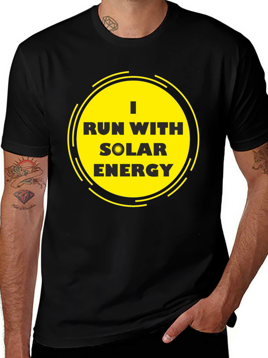 Solar Energy T-Shirt - Black Eco-Friendly Design