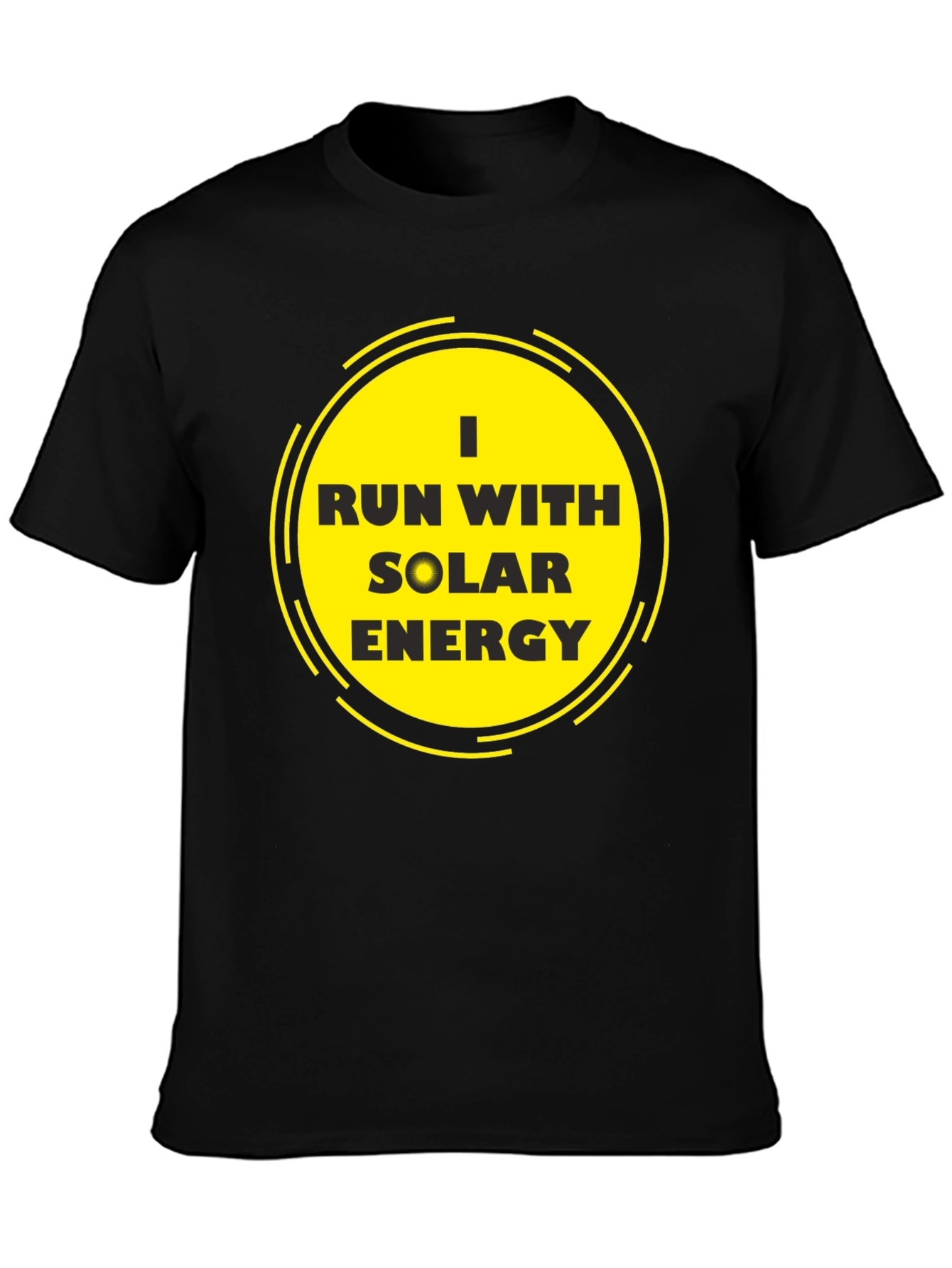 Solar Energy T-Shirt - Black Eco-Friendly Design