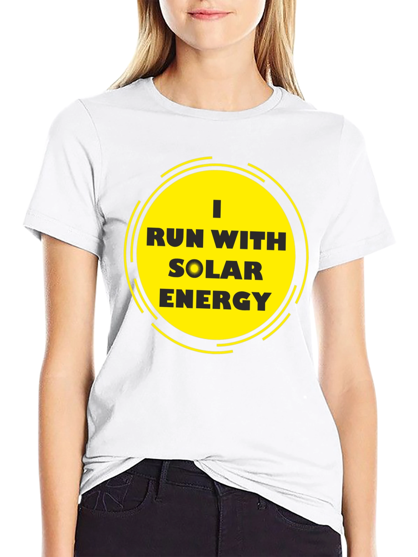 Solar Energy T-Shirt - Black Eco-Friendly Design