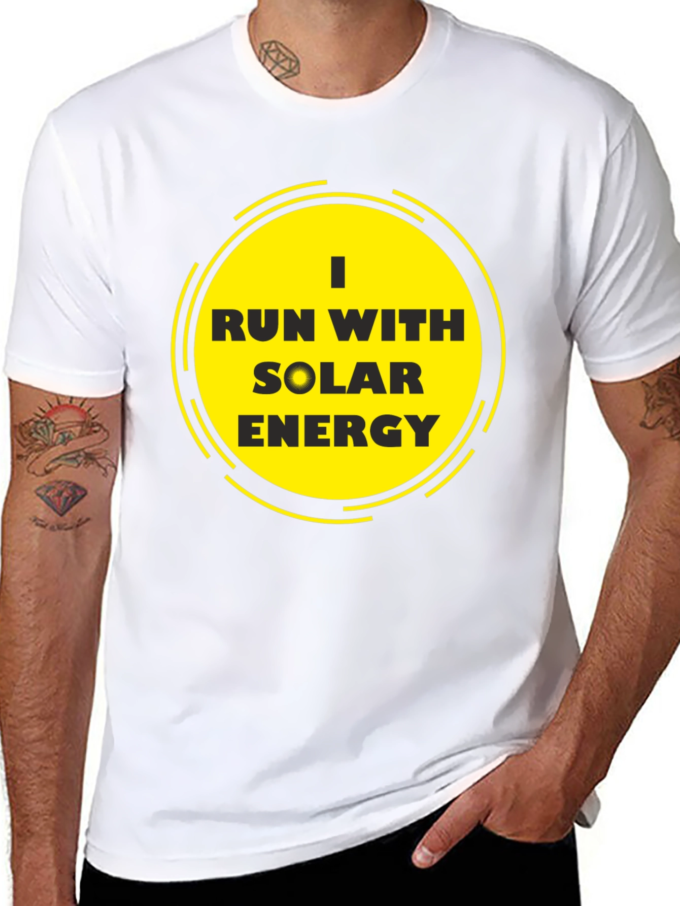 Solar Energy T-Shirt - Black Eco-Friendly Design
