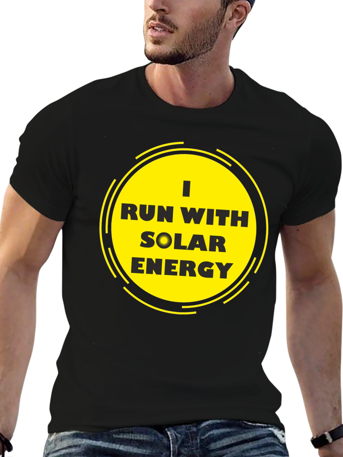 Solar Energy T-Shirt - Black Eco-Friendly Design