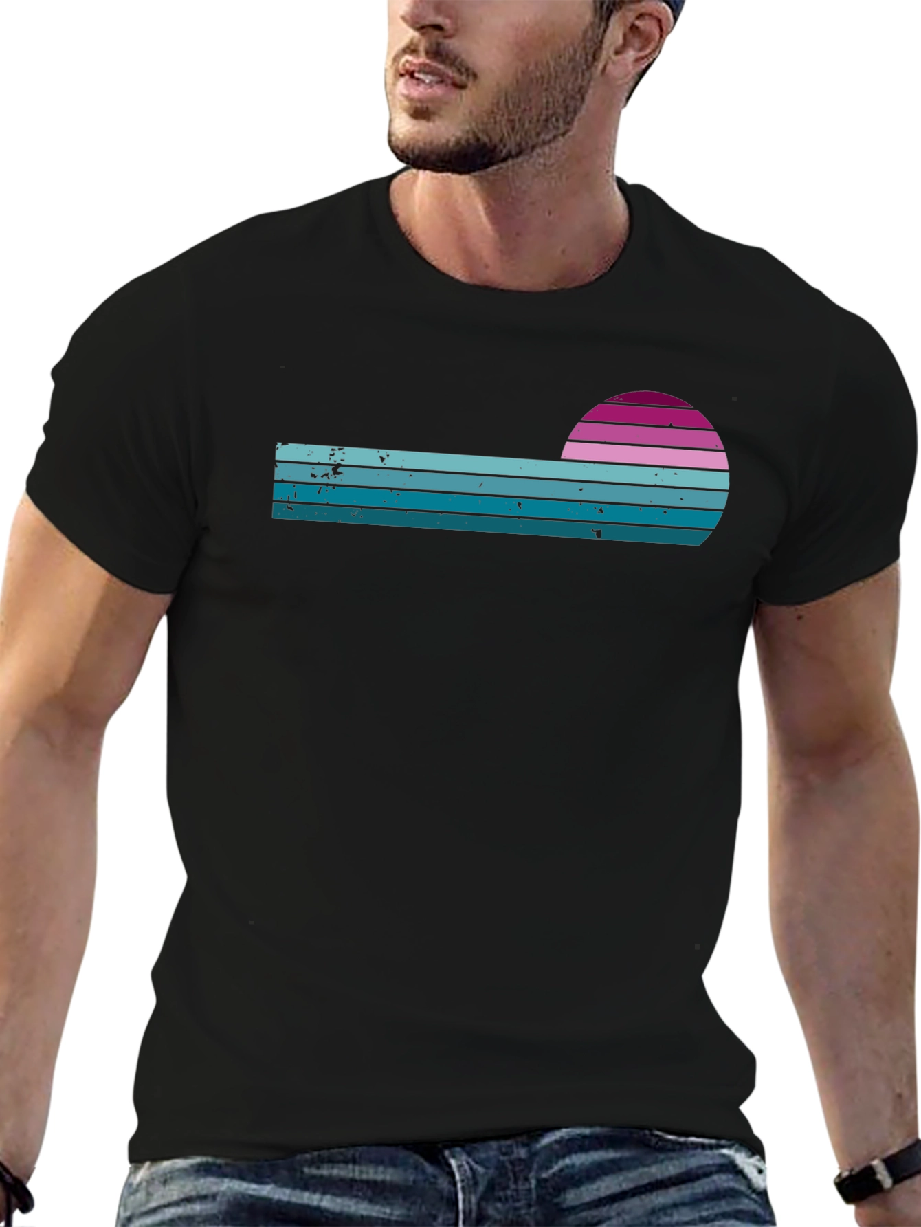 Retro Sunset Graphic Tee - Stylish Comfort