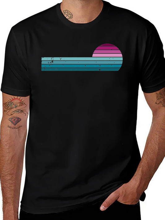 Retro Sunset Graphic Tee - Stylish Comfort