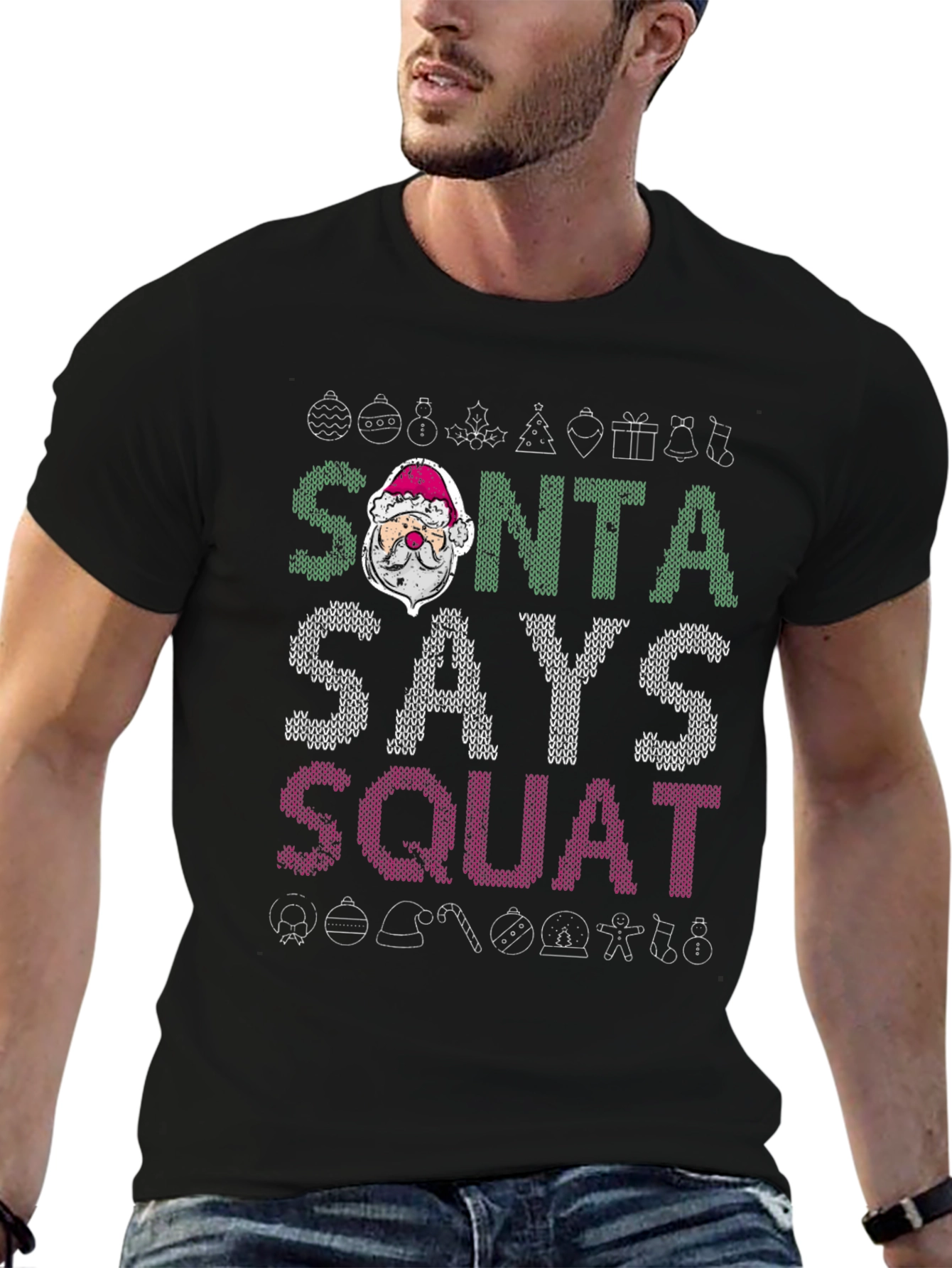 Santa Says Squat Christmas T-Shirt