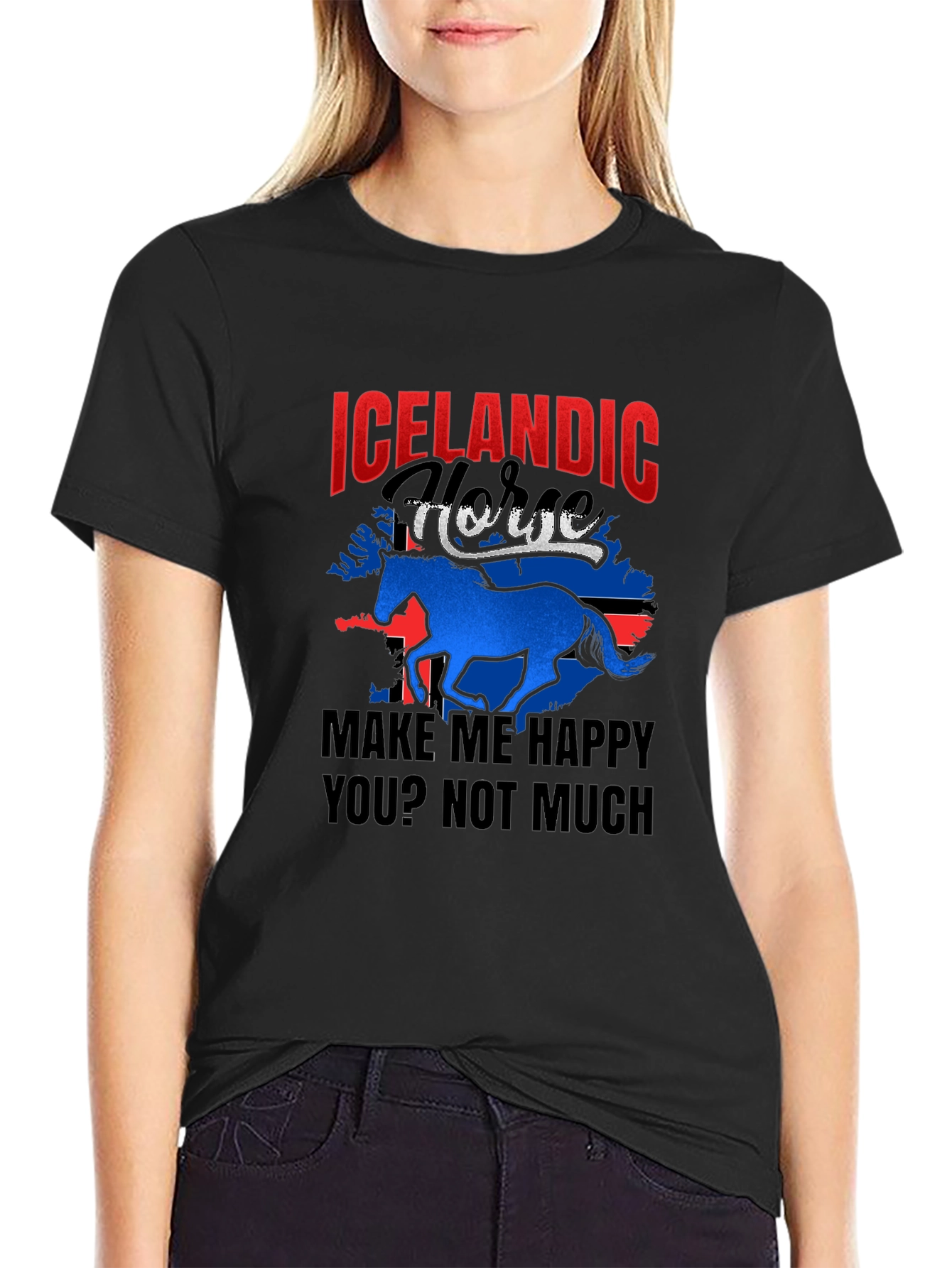 Icelandic Horse Graphic T-Shirt - Make Me Happy