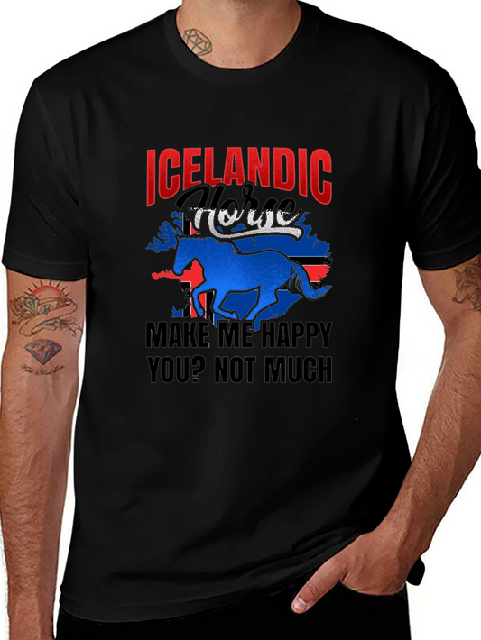 Icelandic Horse Graphic T-Shirt - Make Me Happy