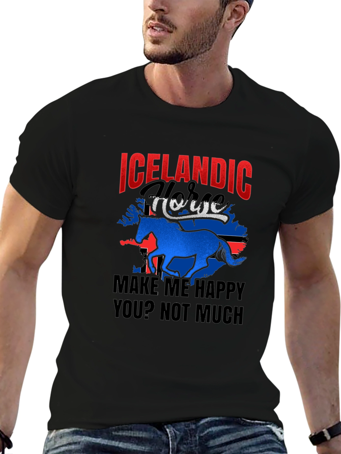 Icelandic Horse Graphic T-Shirt - Make Me Happy