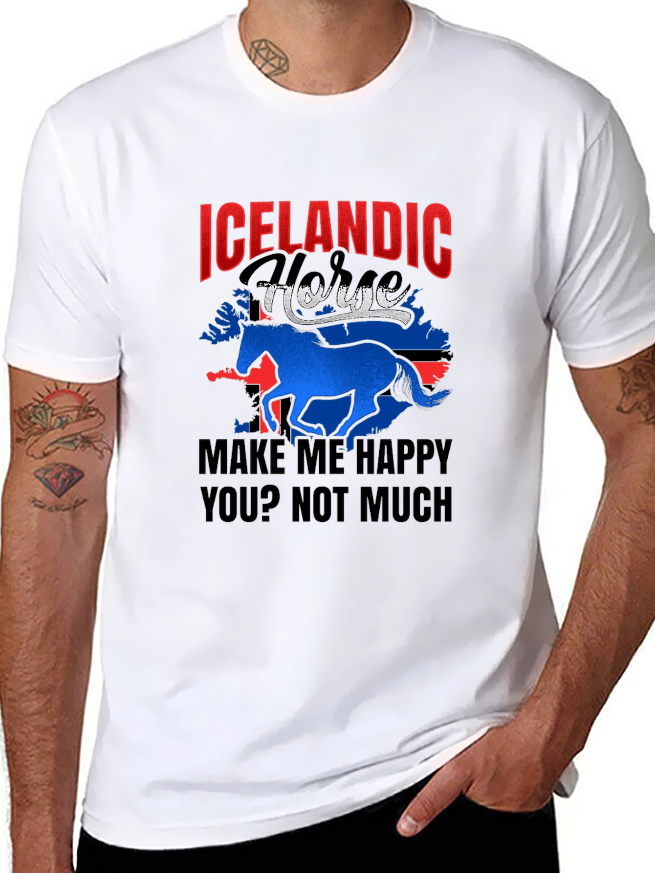 Icelandic Horse Graphic T-Shirt - Make Me Happy