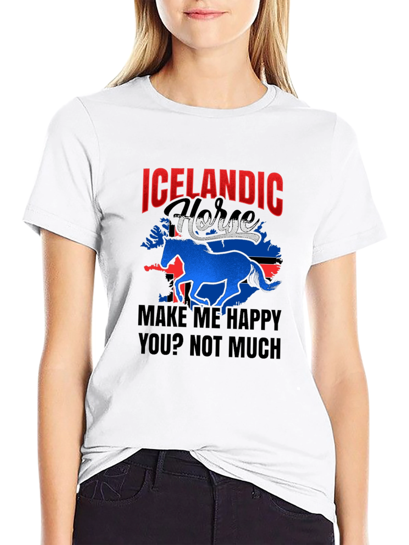 Icelandic Horse Graphic T-Shirt - Make Me Happy