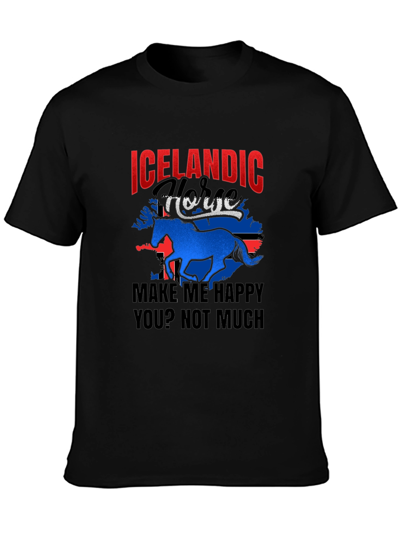 Icelandic Horse Graphic T-Shirt - Make Me Happy