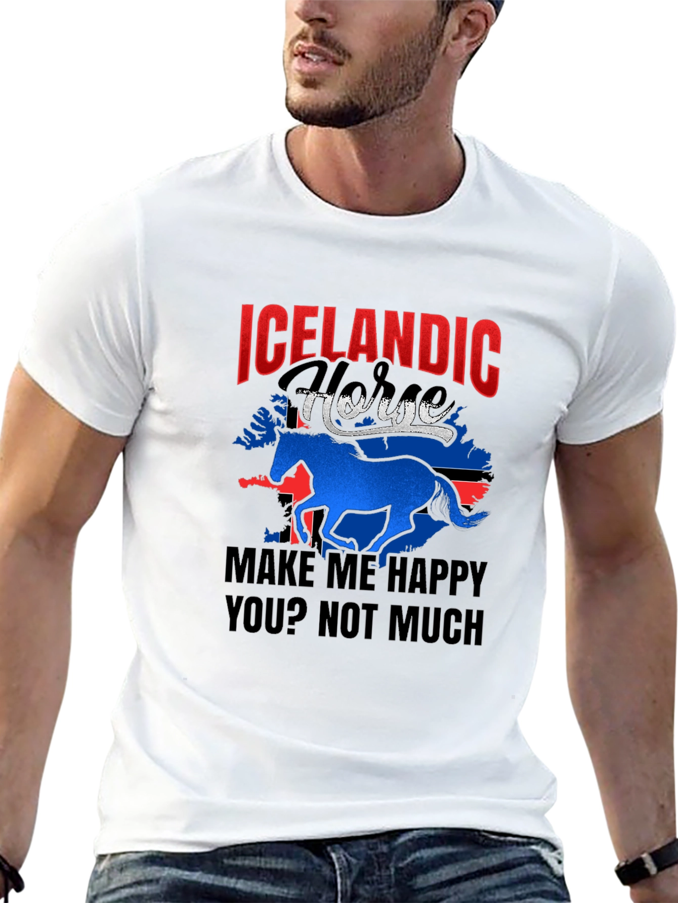 Icelandic Horse Graphic T-Shirt - Make Me Happy
