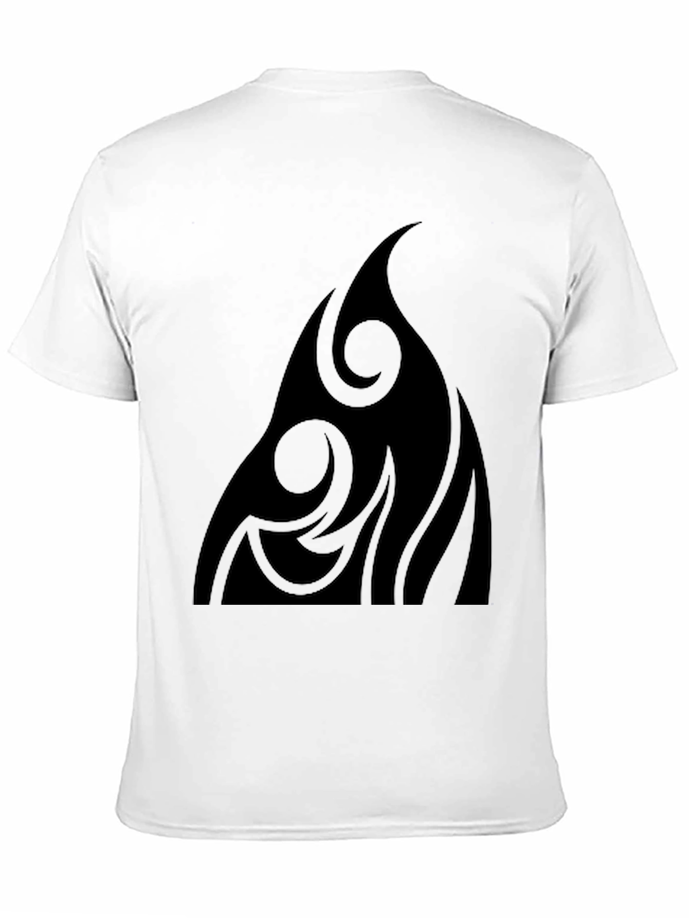 Tribal Flame Graphic Black T-Shirt