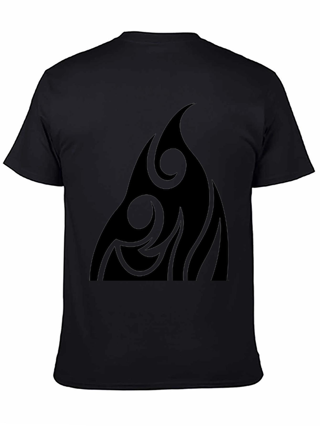 Tribal Flame Graphic Black T-Shirt
