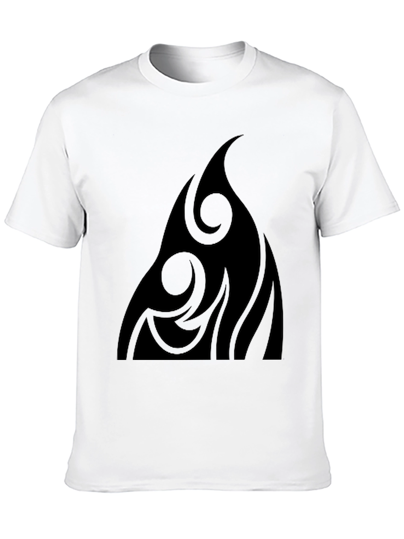 Tribal Flame Graphic Black T-Shirt