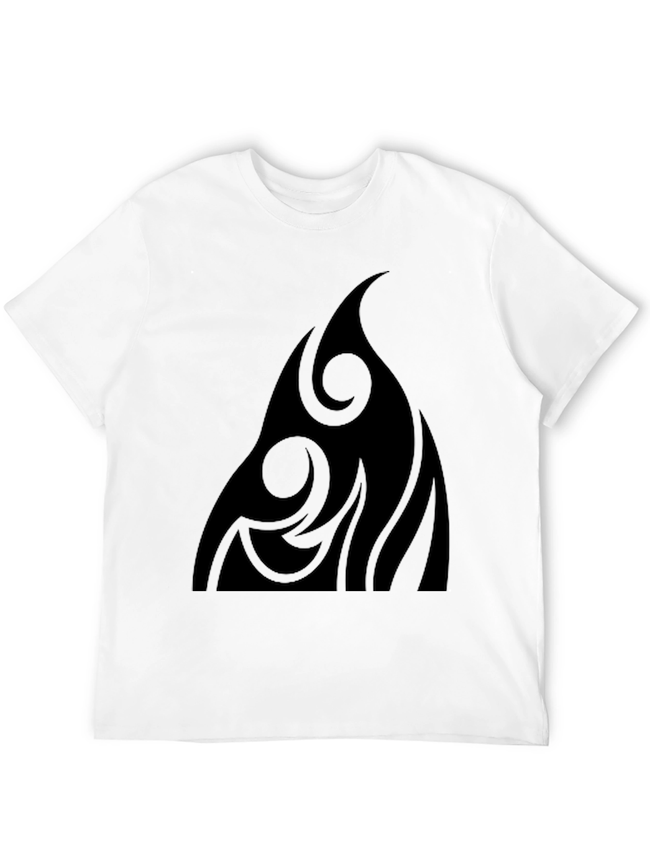 Tribal Flame Graphic Black T-Shirt