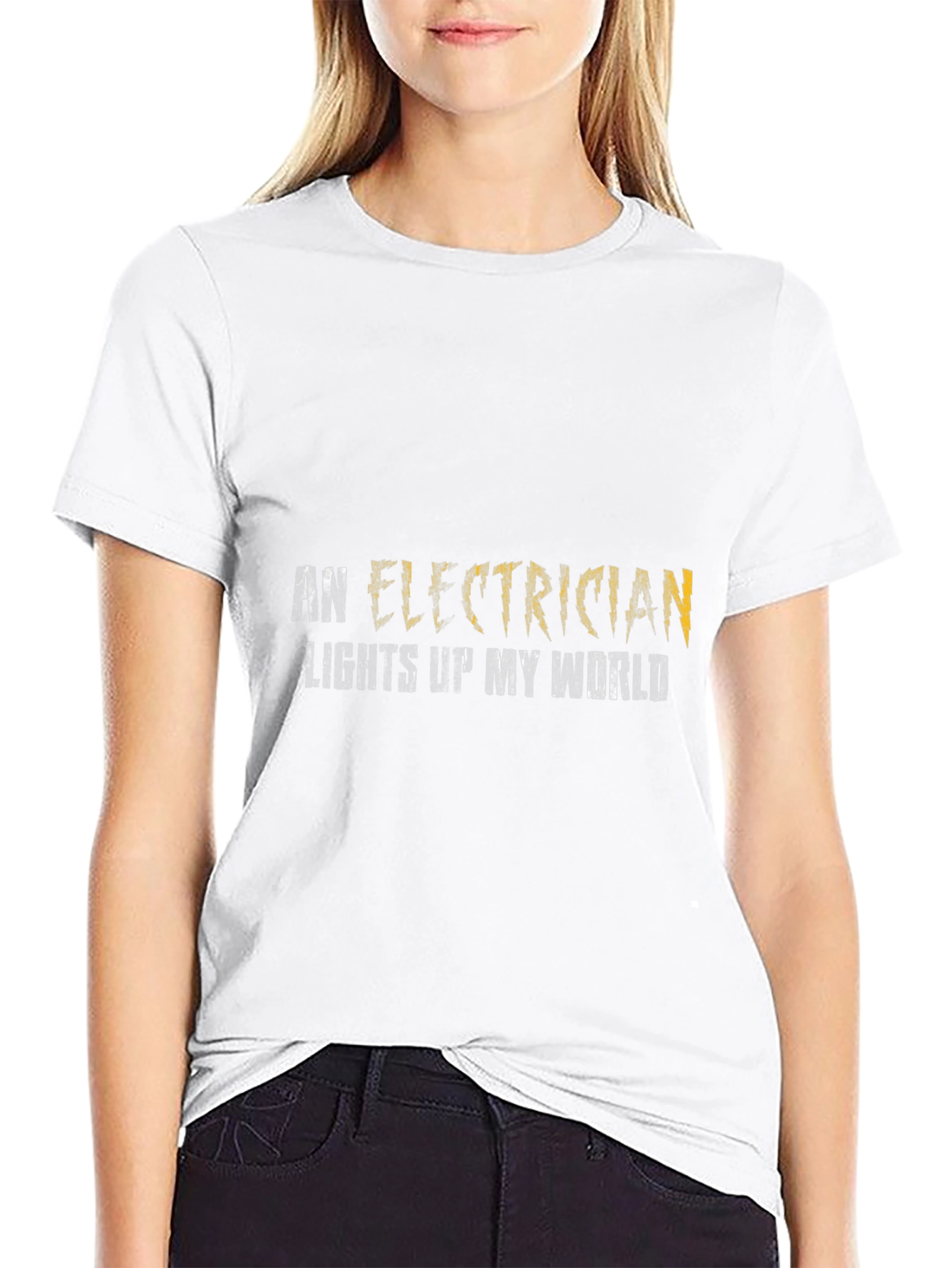 Electrician Lights Up My World T-Shirt