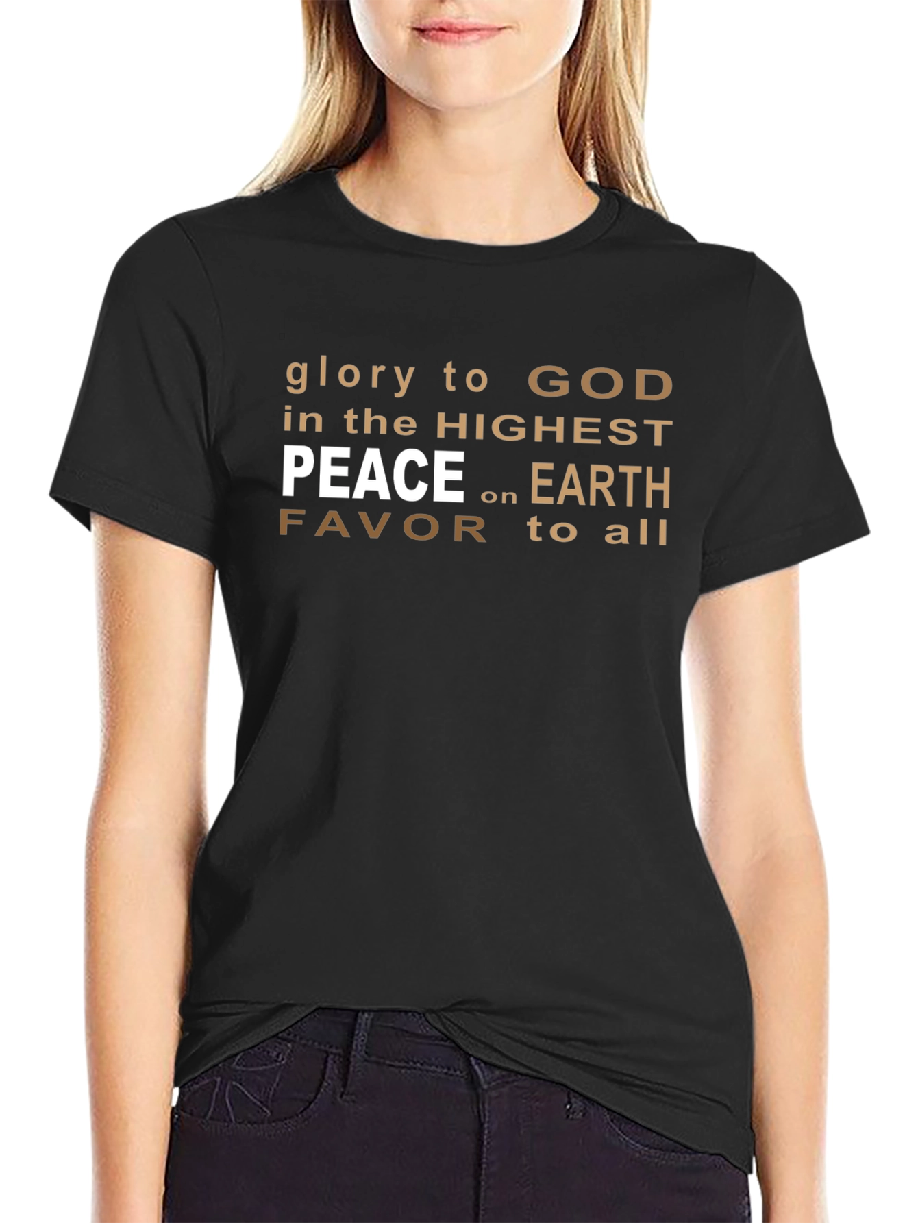 Glory to God Black Graphic T-Shirt