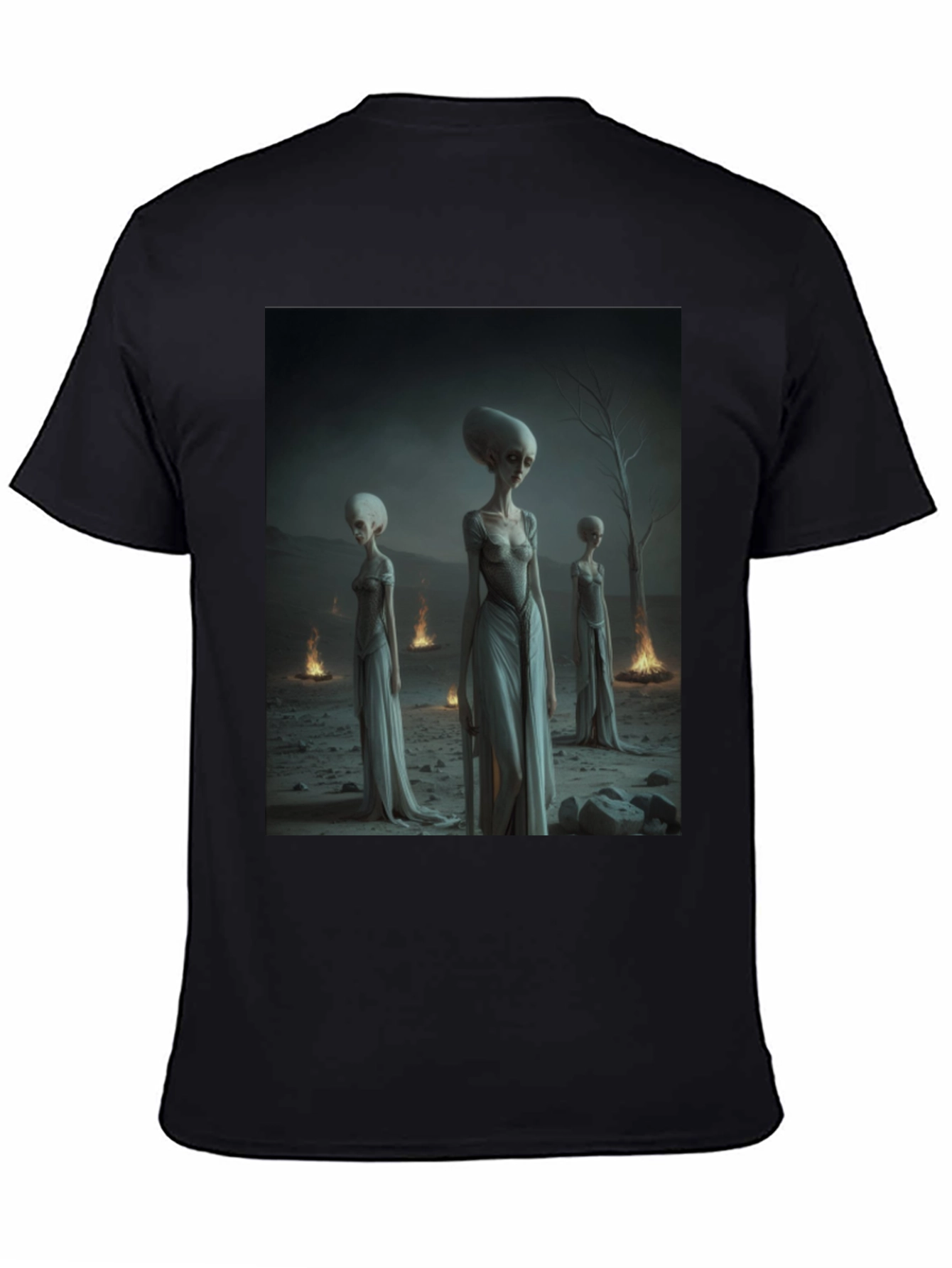 Alien Gathering Black T-Shirt