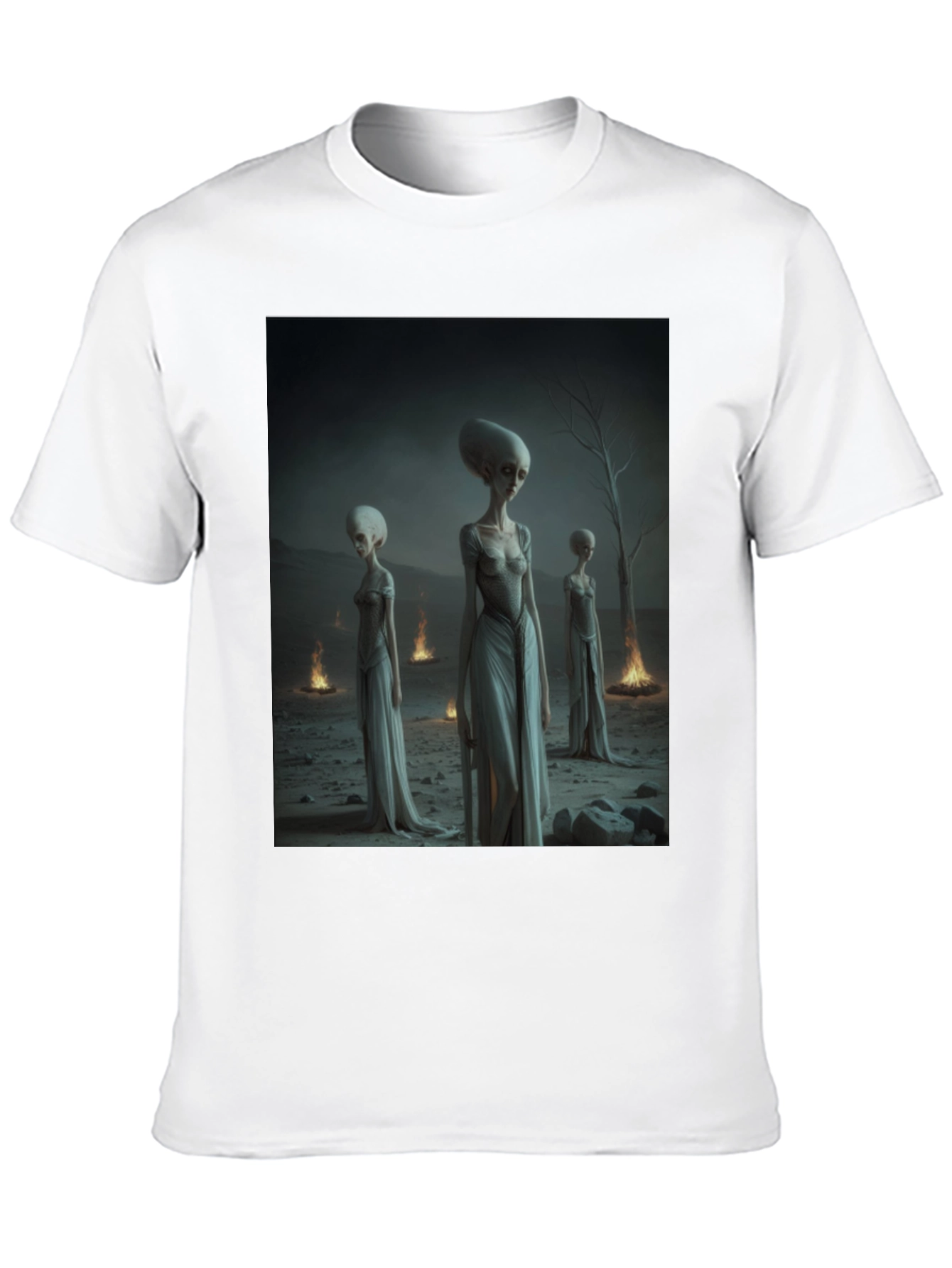 Alien Gathering Black T-Shirt