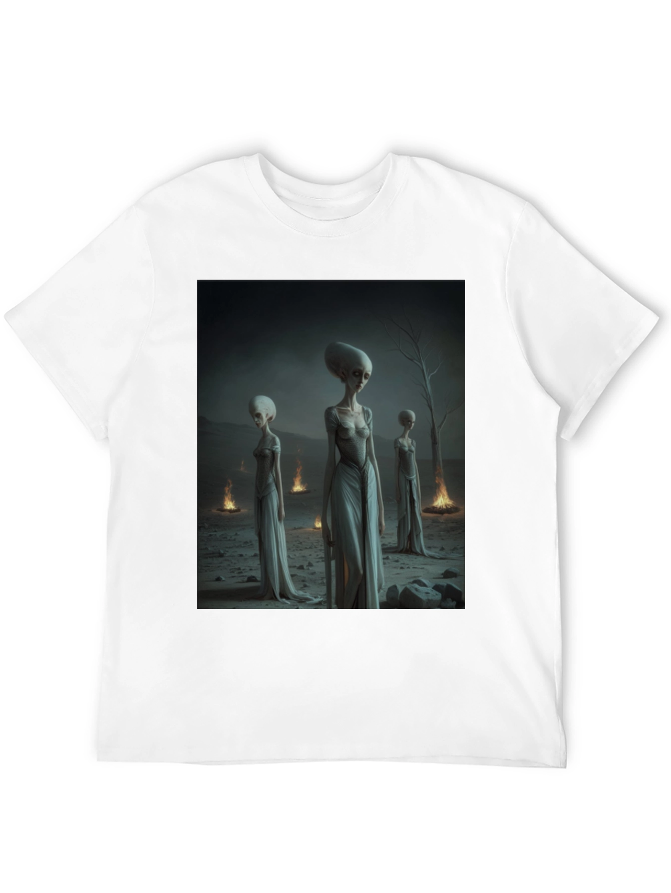 Alien Gathering Black T-Shirt
