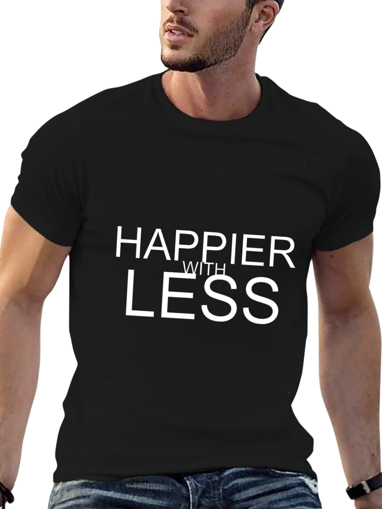 Happier With Less Graphic Tee