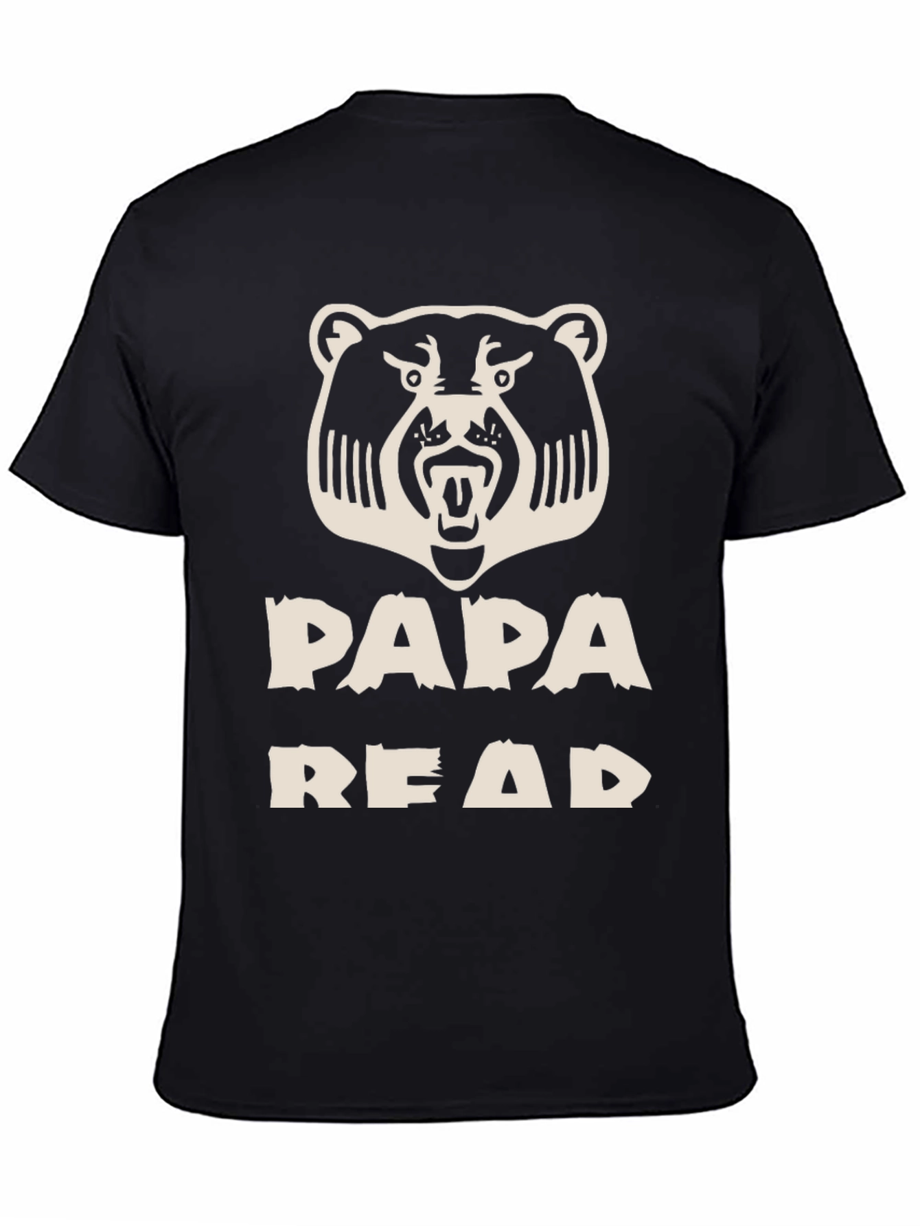 Papa Bear T-Shirt - Black Graphic Tee