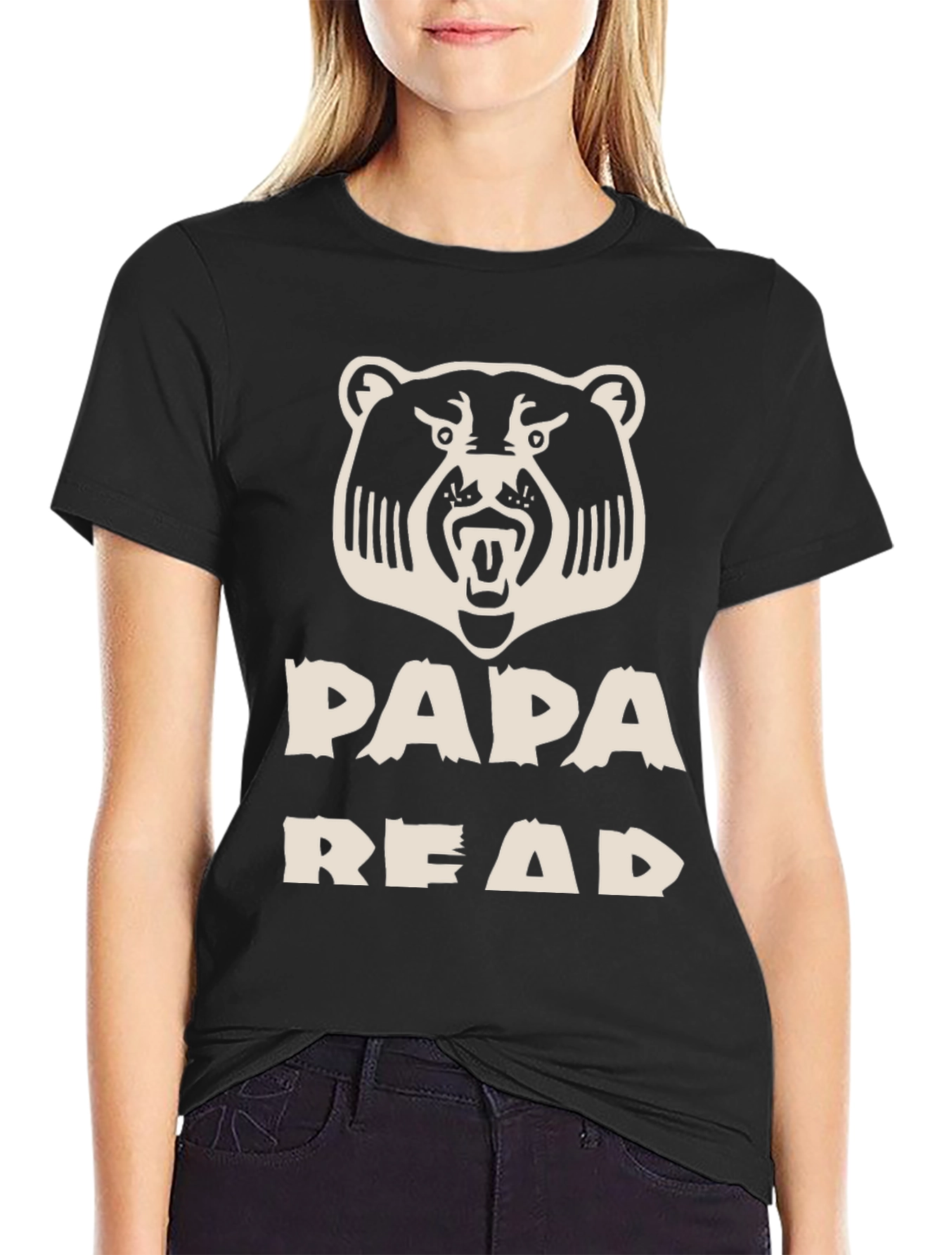 Papa Bear T-Shirt - Black Graphic Tee