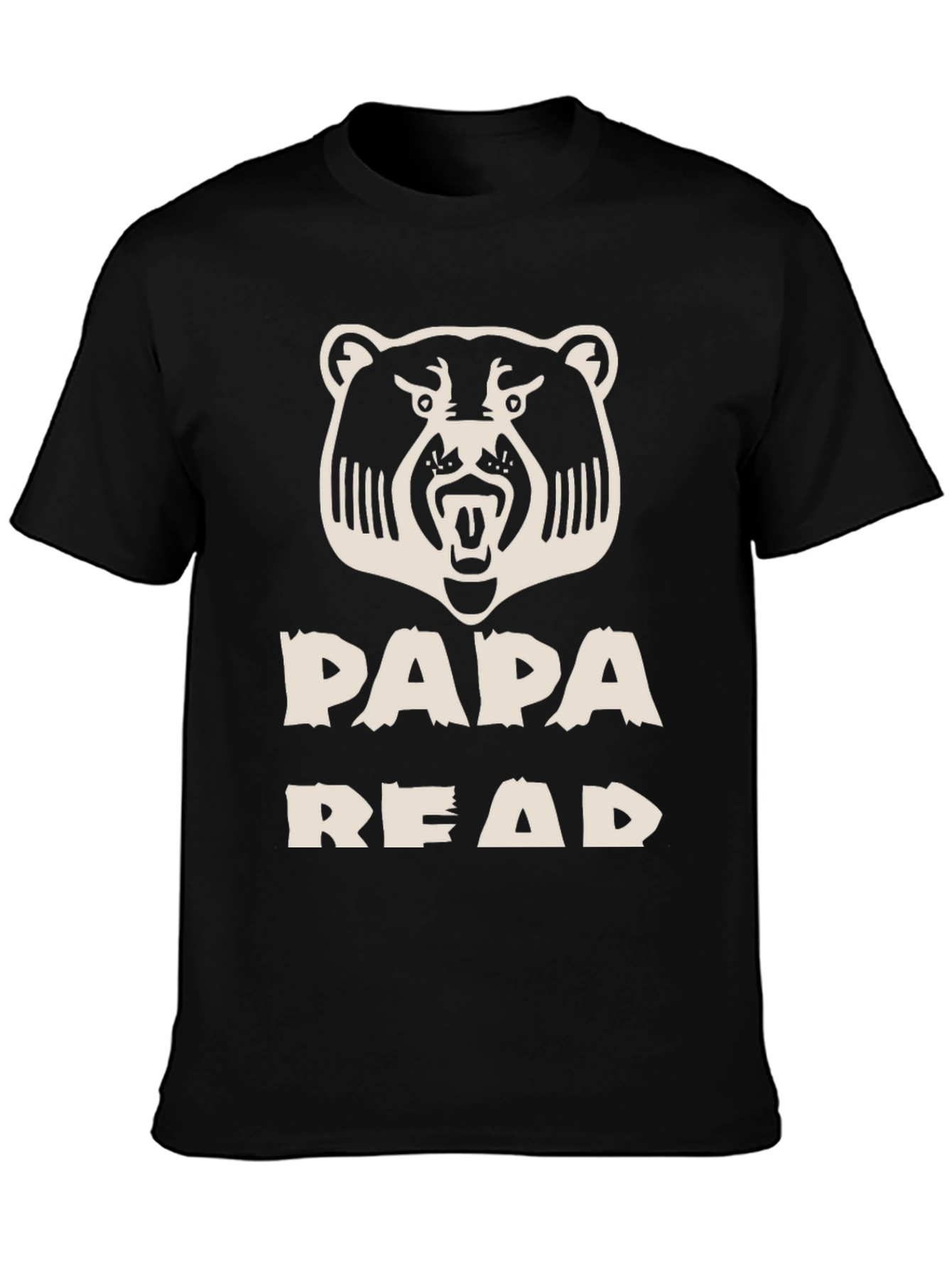 Papa Bear T-Shirt - Black Graphic Tee