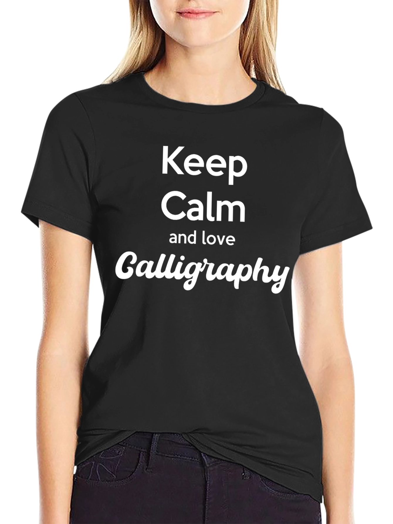 Keep Calm and Love Calligraphy T-Shirt