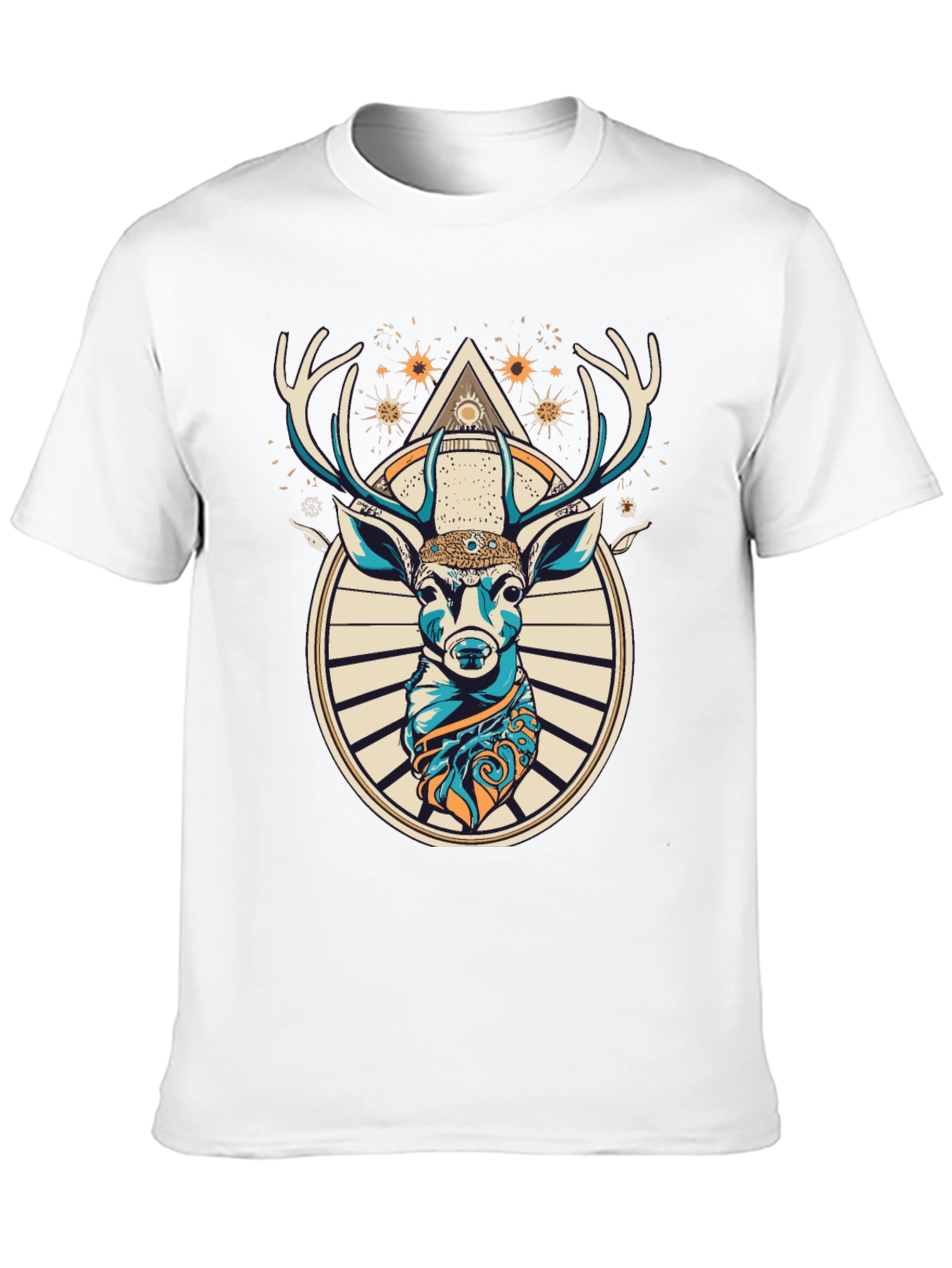 Mystic Deer Graphic Tee - Unique Animal Design