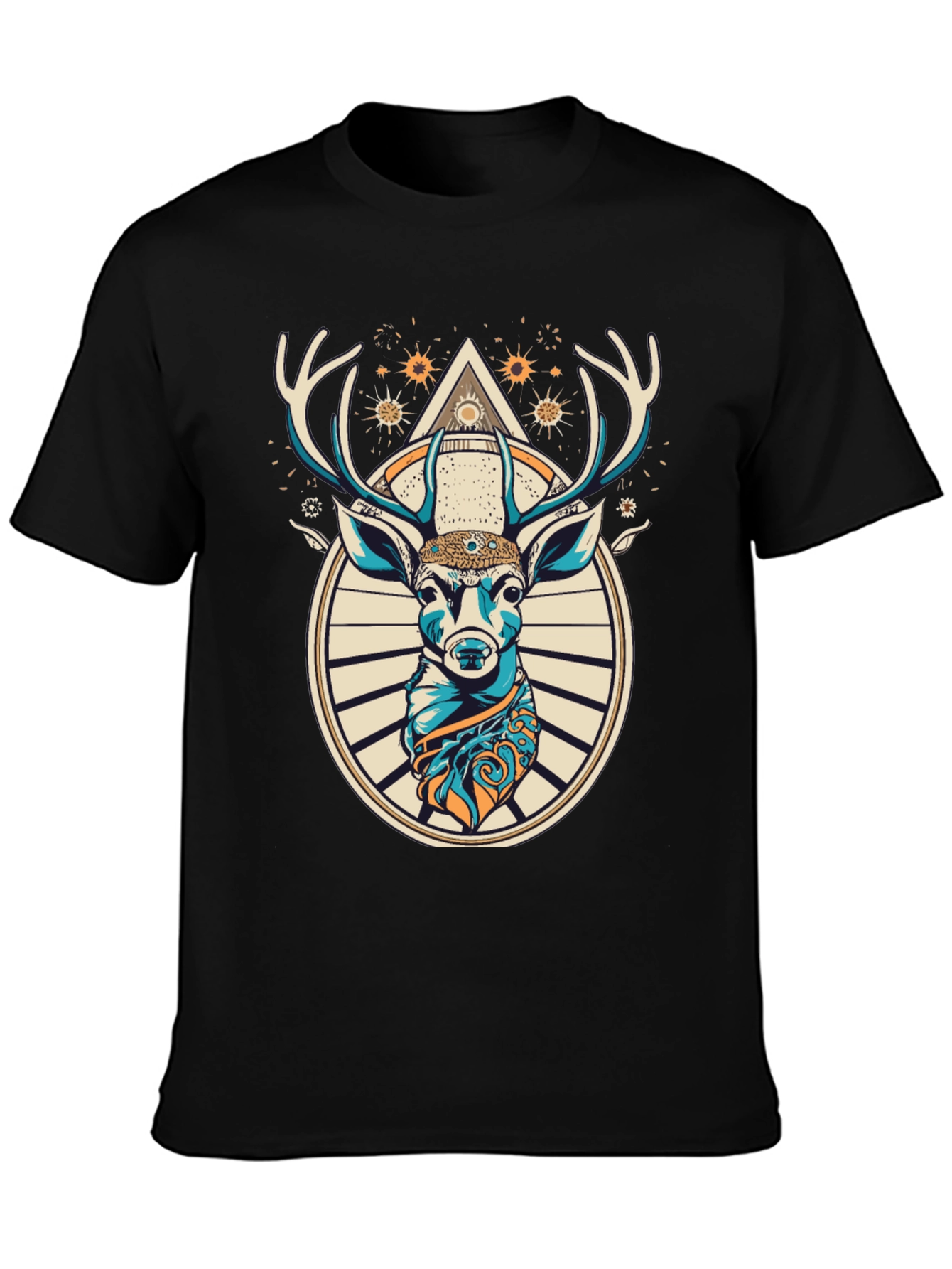 Mystic Deer Graphic Tee - Unique Animal Design