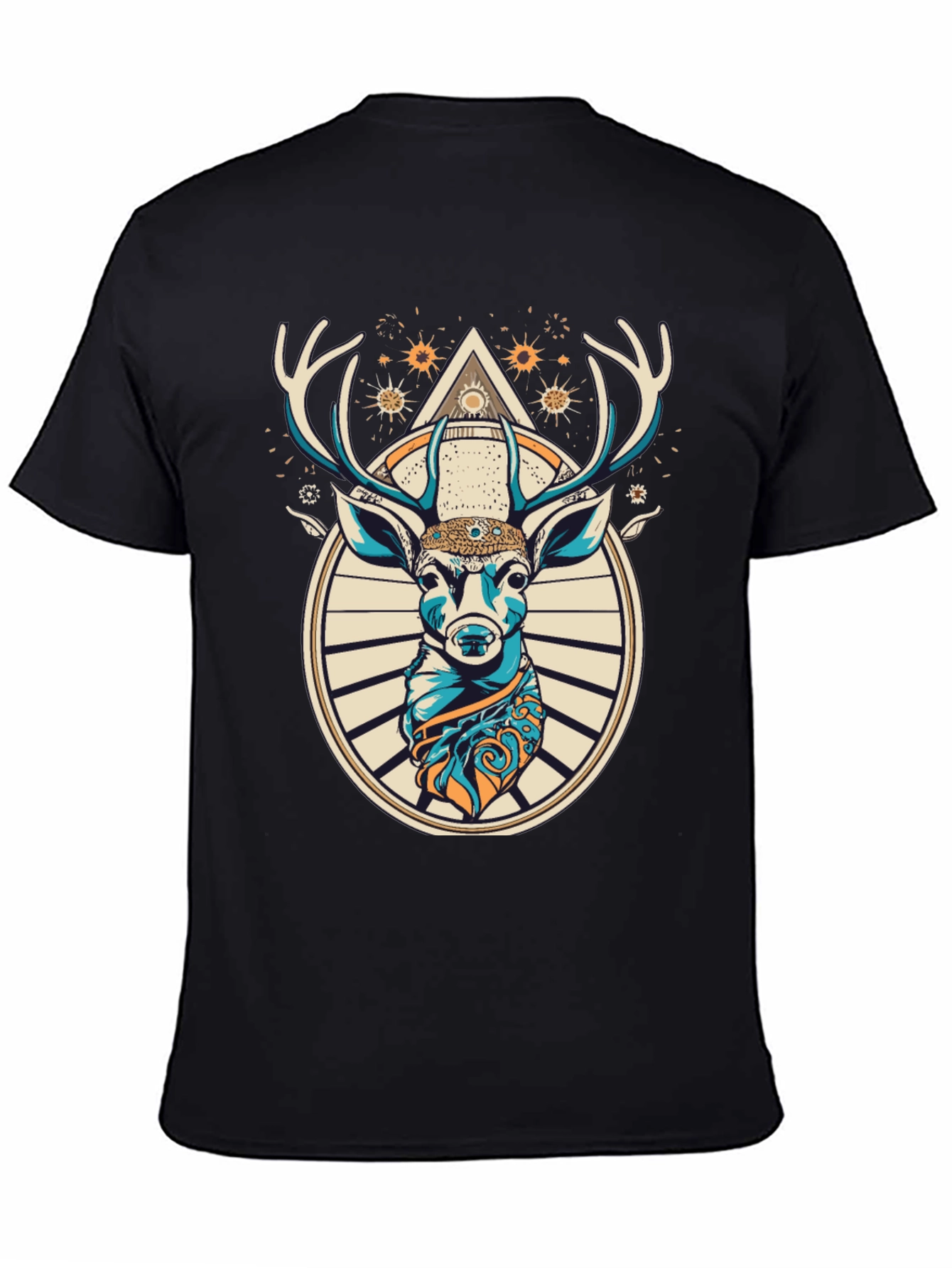 Mystic Deer Graphic Tee - Unique Animal Design