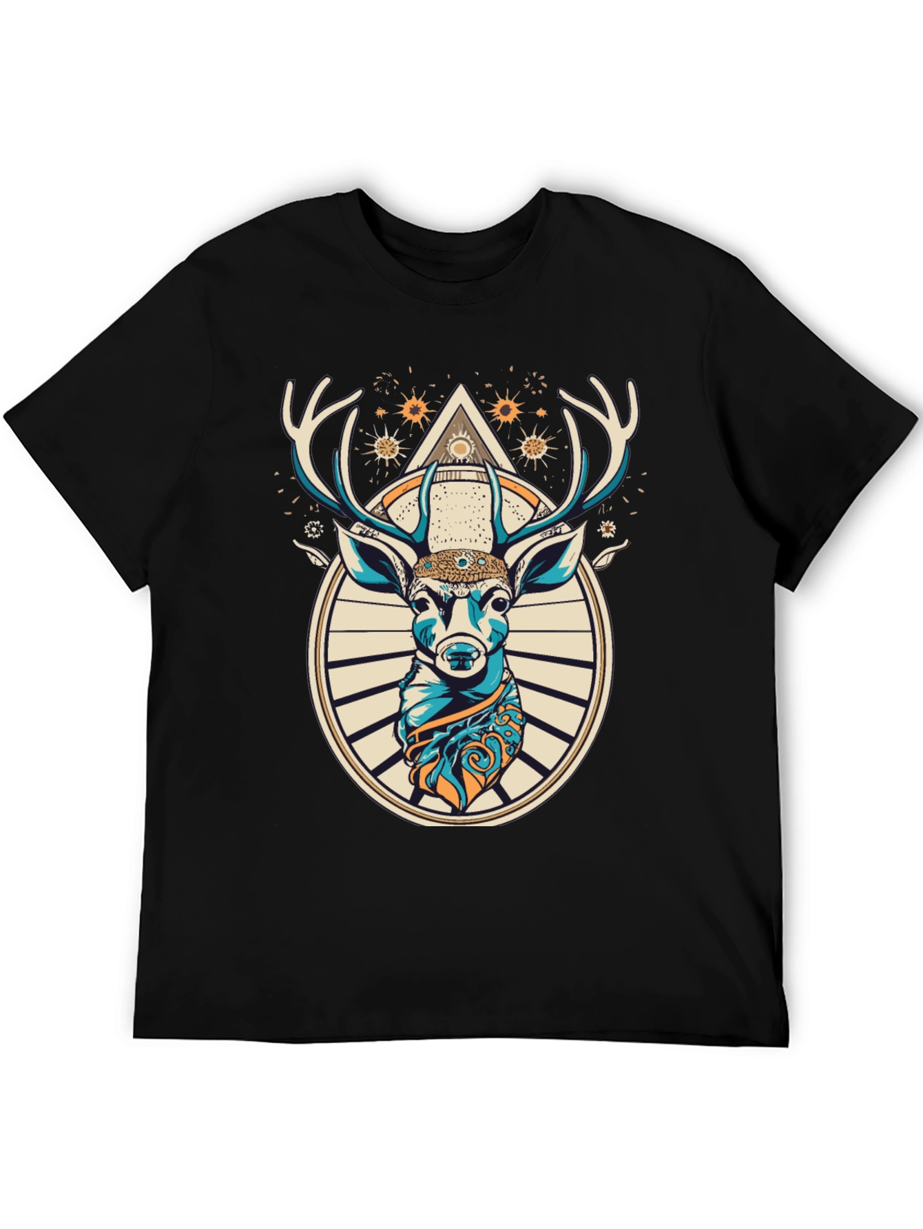 Mystic Deer Graphic Tee - Unique Animal Design