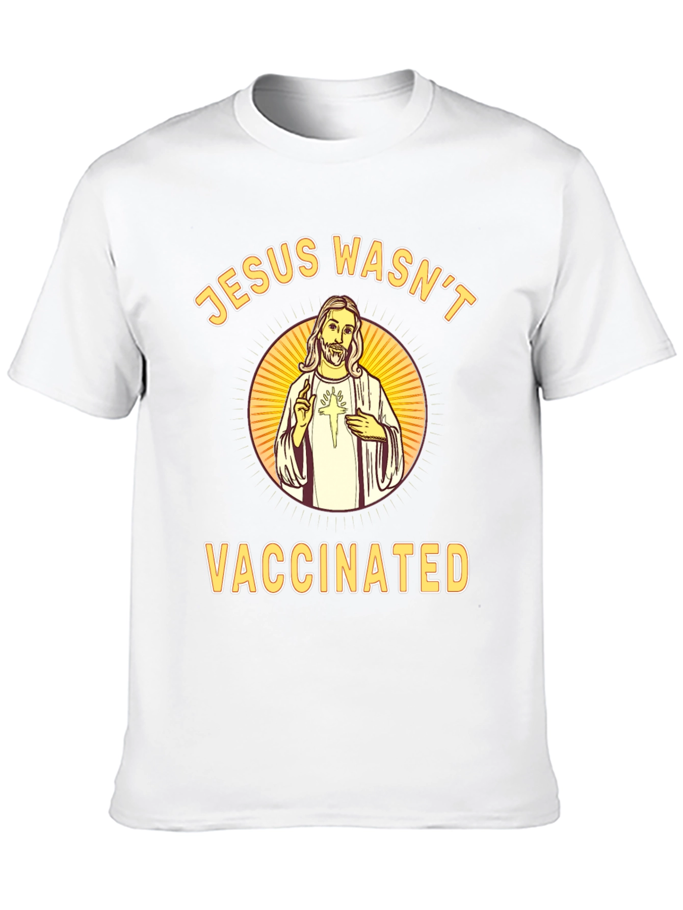 Jesus Wasnt Vaccinated Black T-Shirt